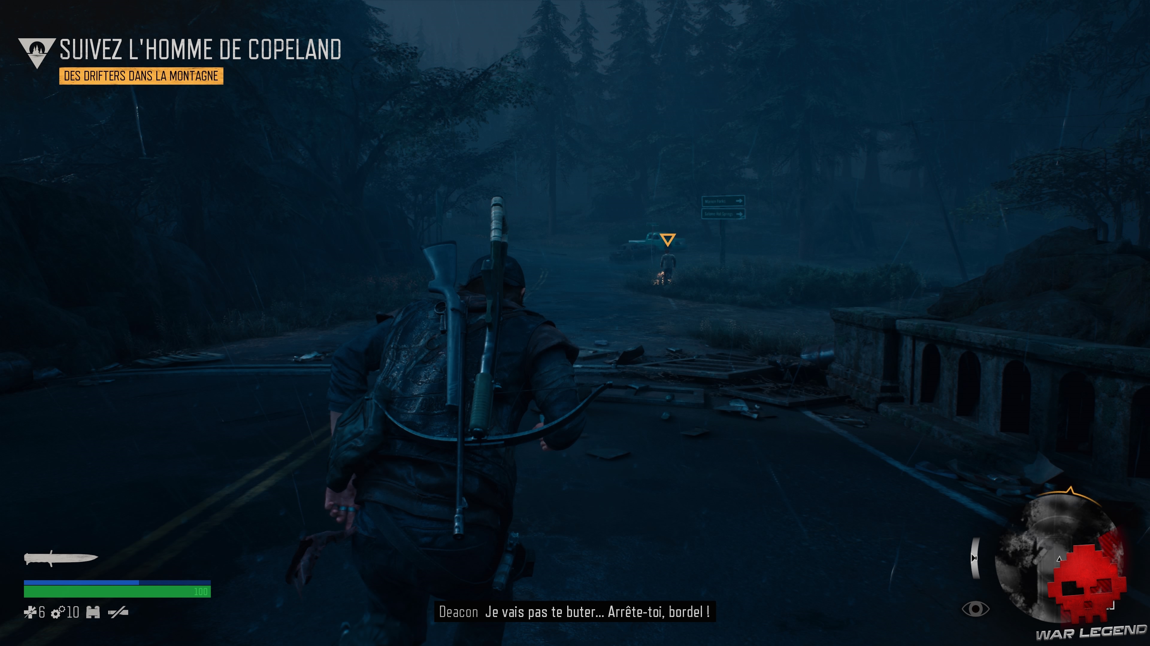 Soluce Days Gone des drifters dans la montagne - homme de copeland