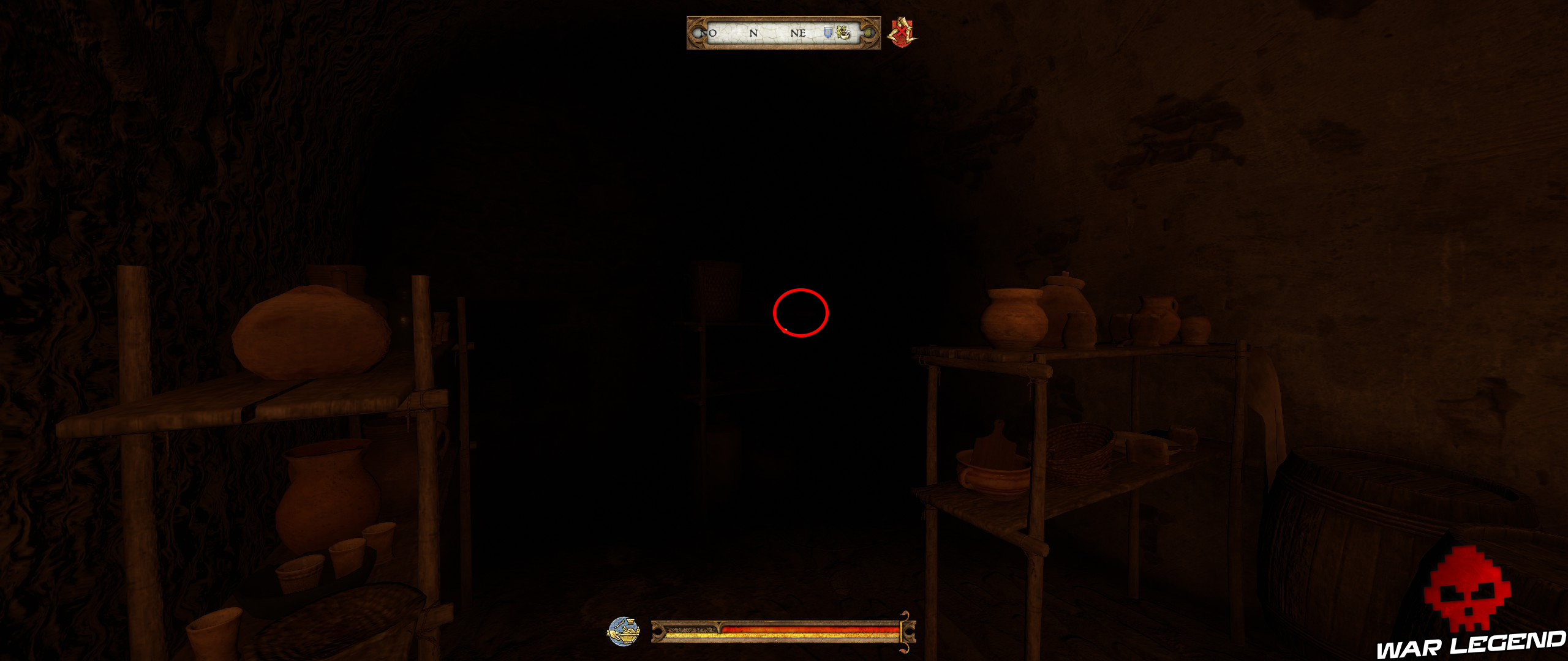 Soluce KCD Une aiguille dans une botte de foin étagère sur laquelle se trouve la clé du monastère