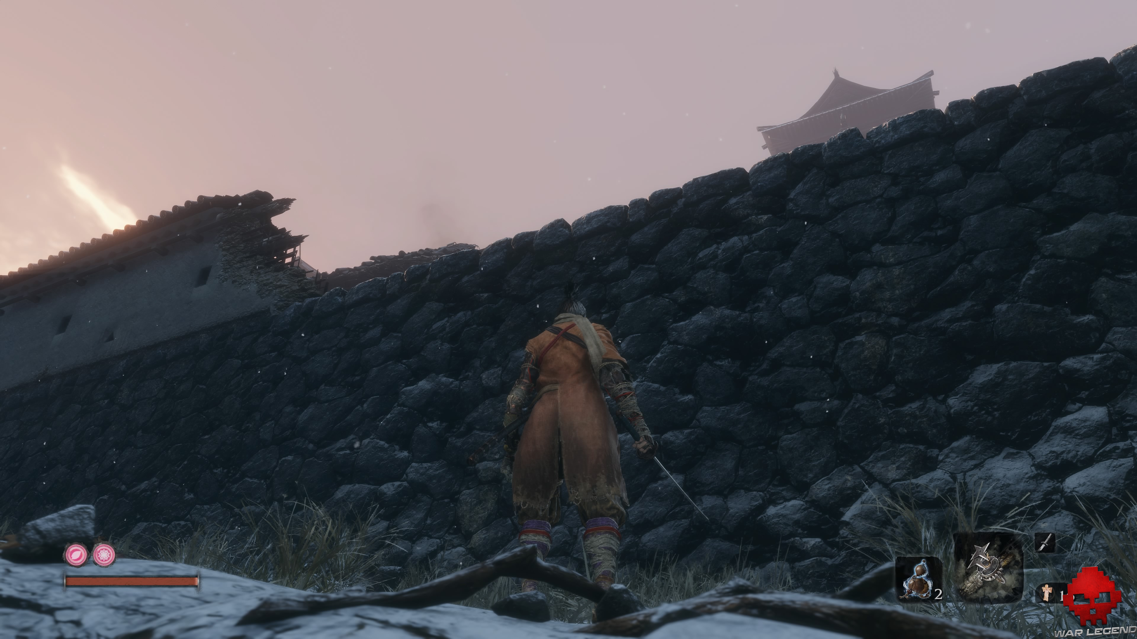 Soluce Sekiro les alentours d'ashina muraille détruite