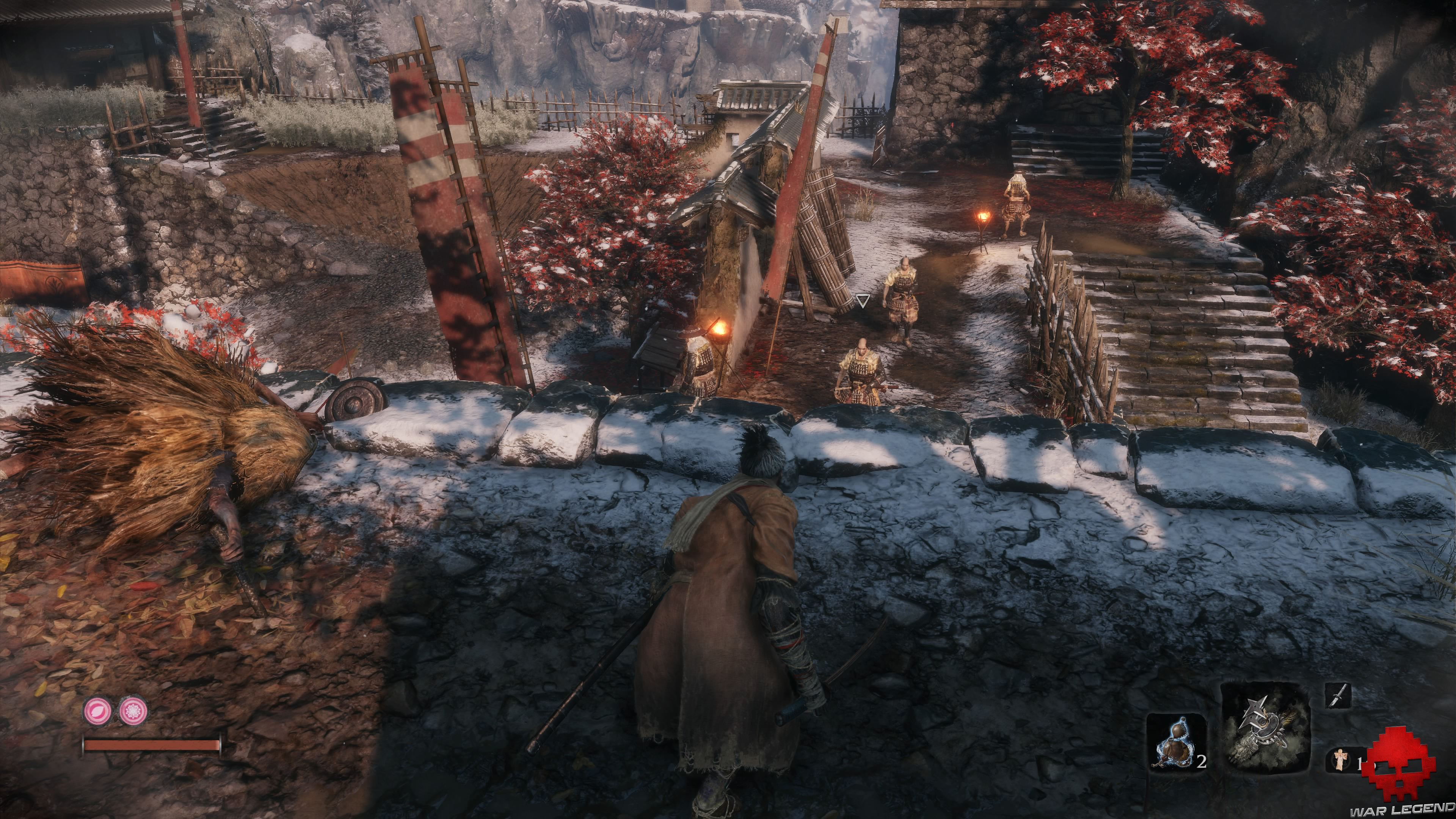 Soluce Sekiro les alentours d'ashina ennemis en patrouille