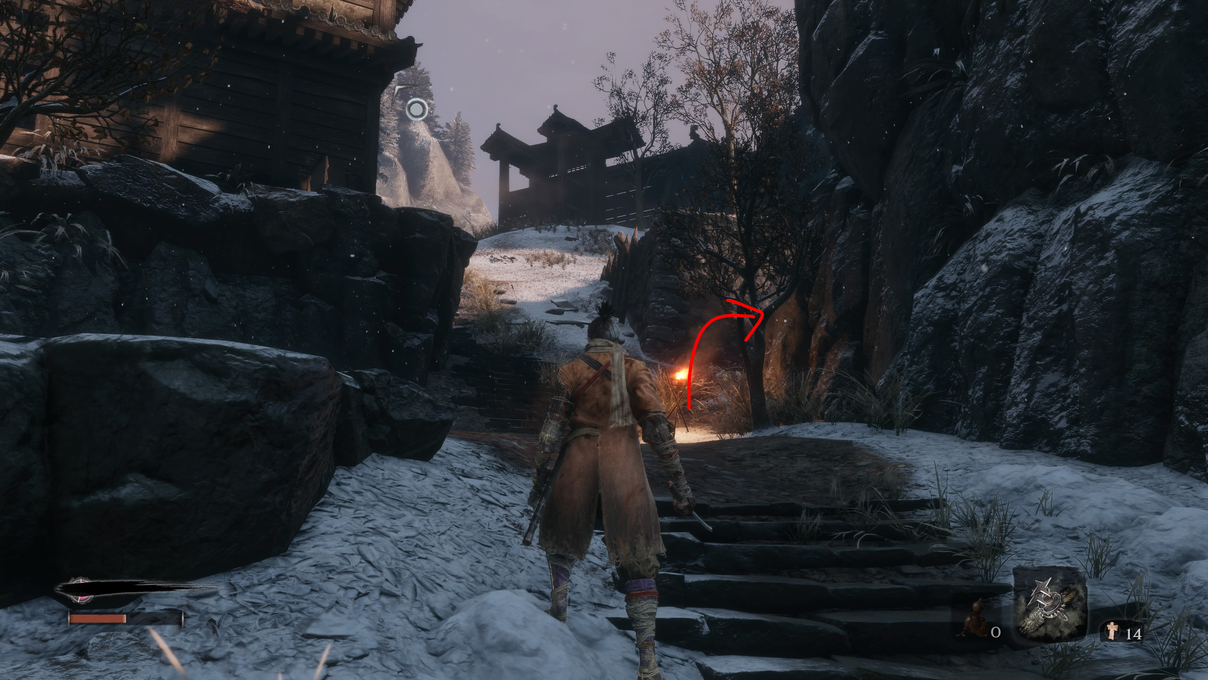 Soluce Sekiro les alentours d'ashina partie 1 chemin à droite