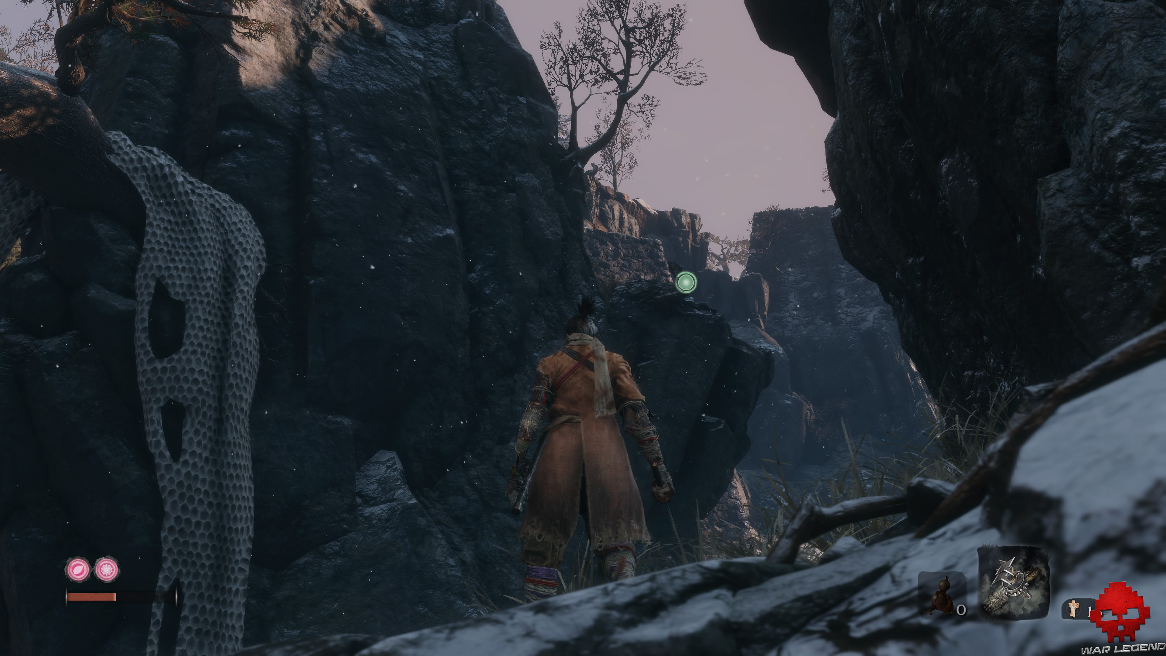 Soluce Sekiro les alentours d'ashina partie 1 point d'accroche en hauteur