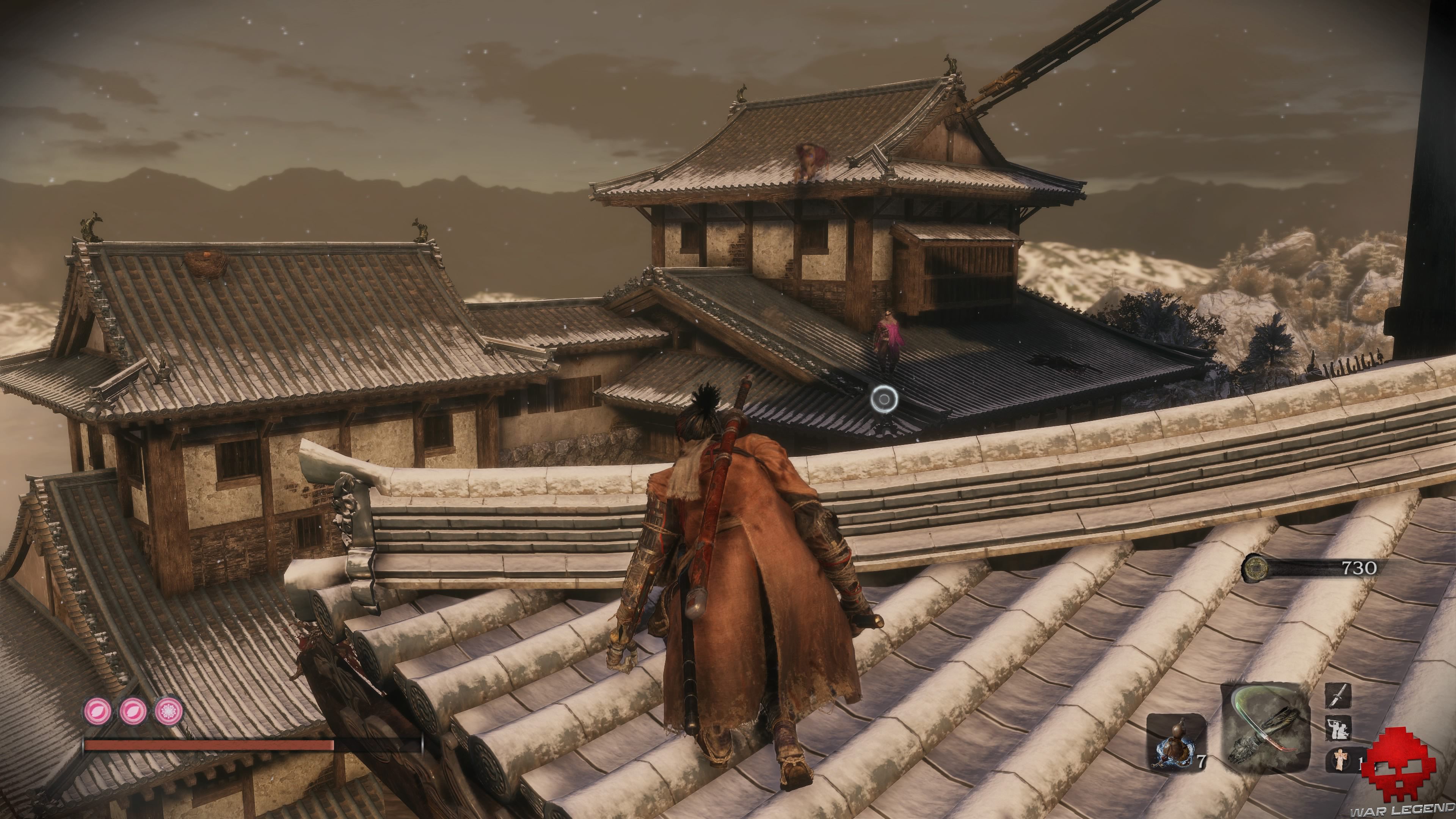 Soluce Sekiro Château Ashina Partie 2 ninja sur les toits