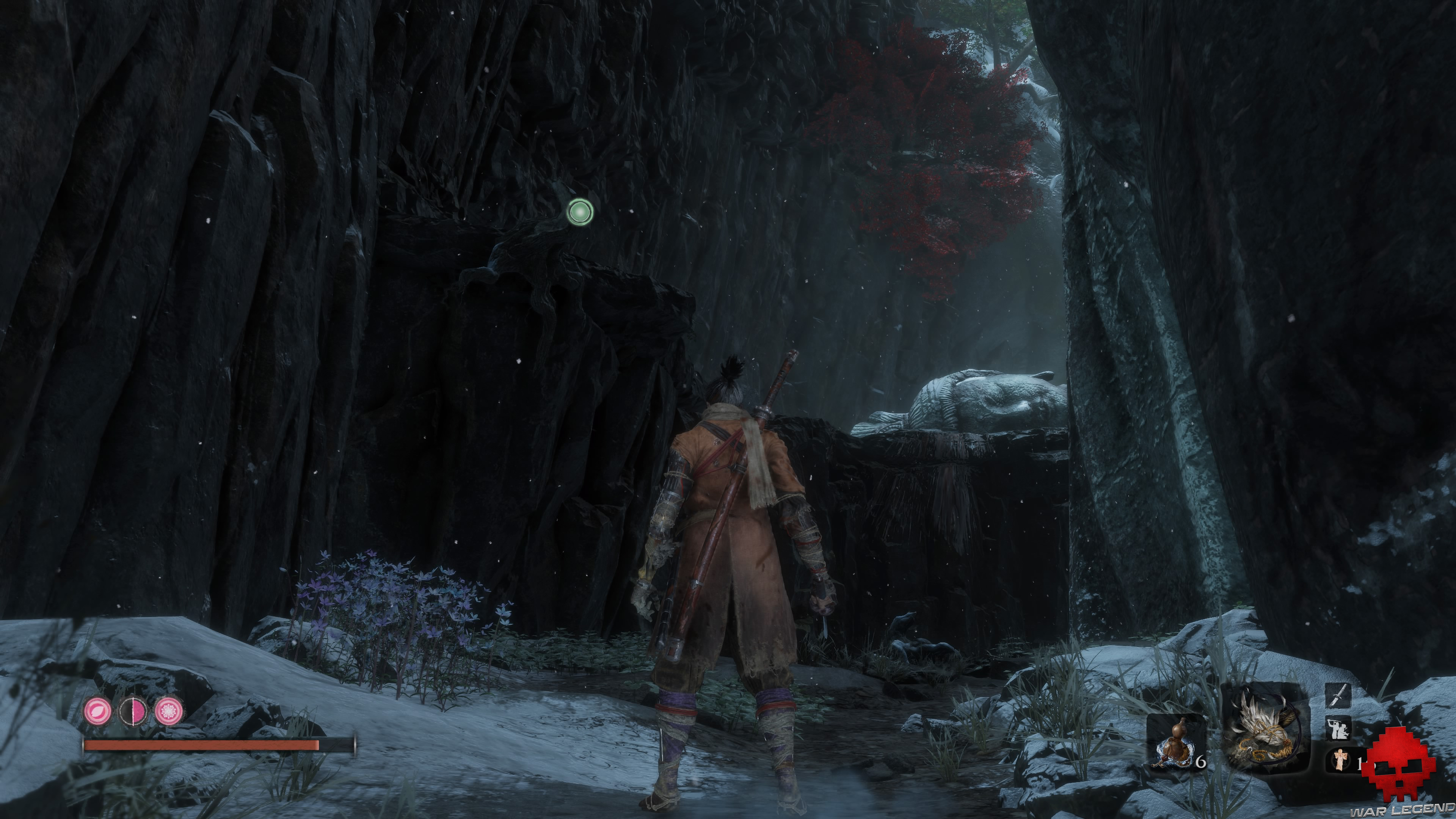 Soluce sekiro vallée engloutie tête de statue alllongée