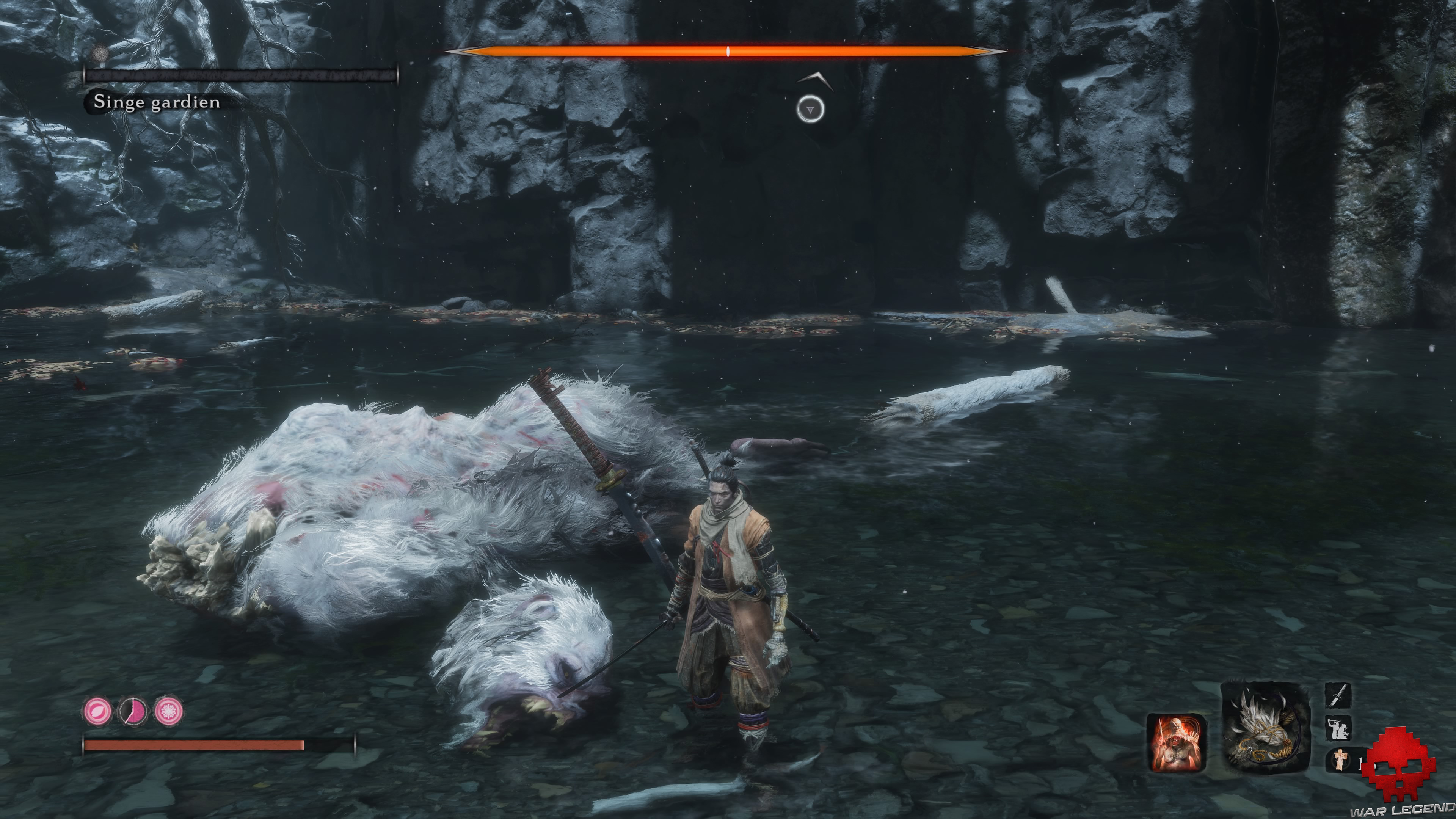 Soluce sekiro vallée engloutie singe gardien décapité