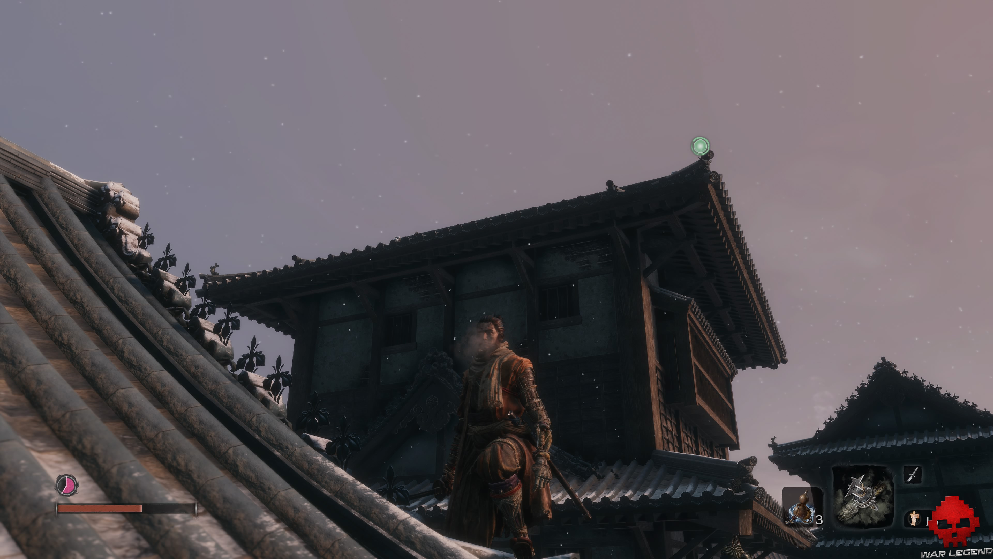 Soluce Sekiro Château Ashina point d'accroche en hauteur