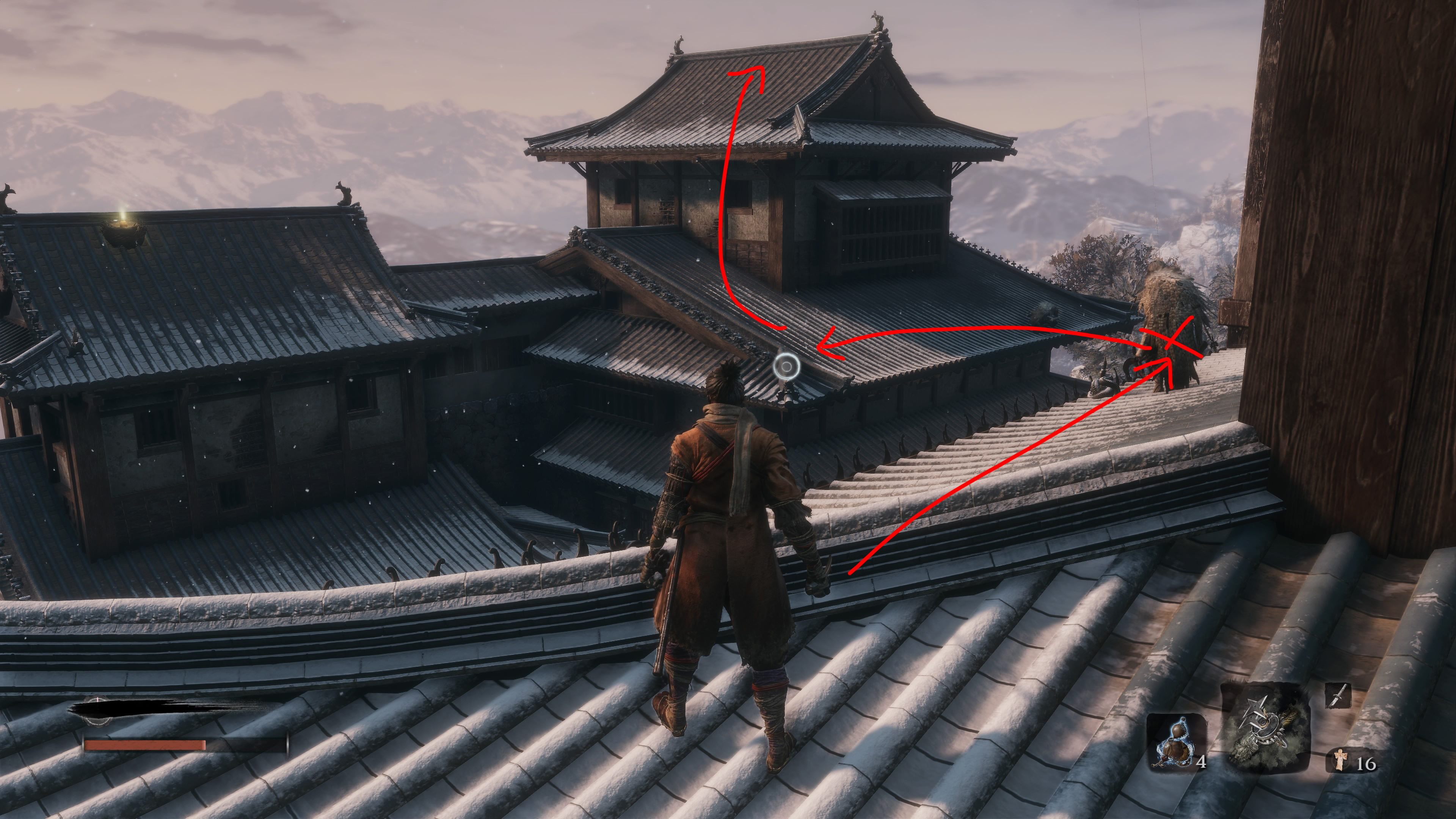 Soluce Sekiro Château Ashina chemin à suivre