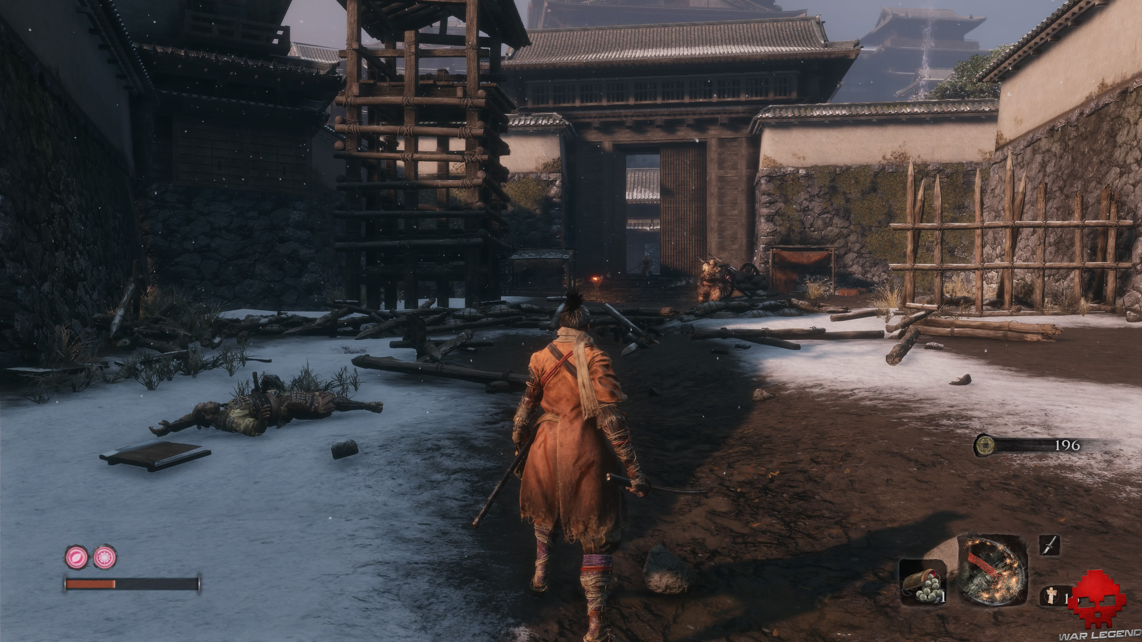 Soluce Sekiro Château Ashina ennemis passant une porte