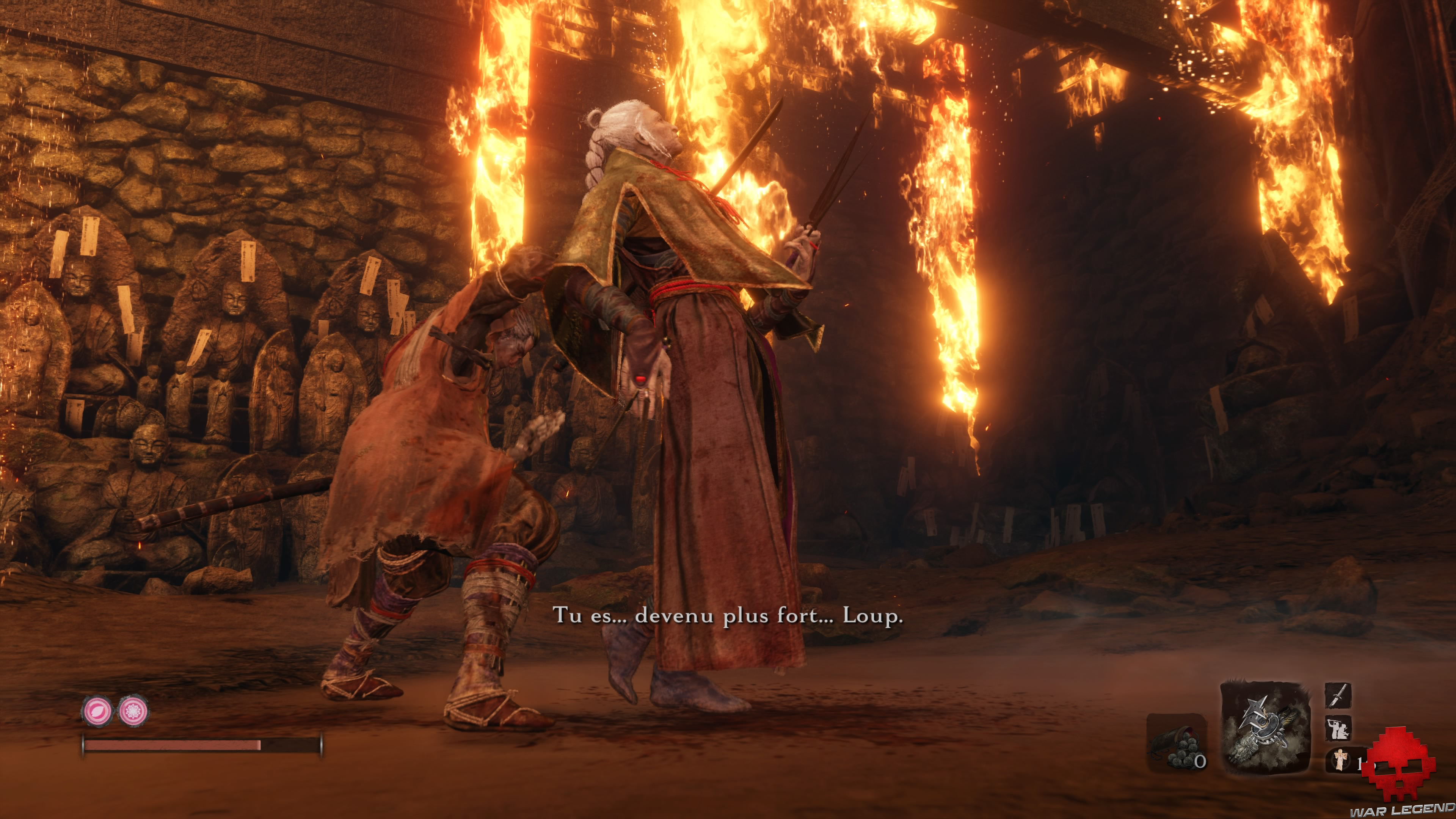soluce sekiro domaine hirata mort de dame papillon