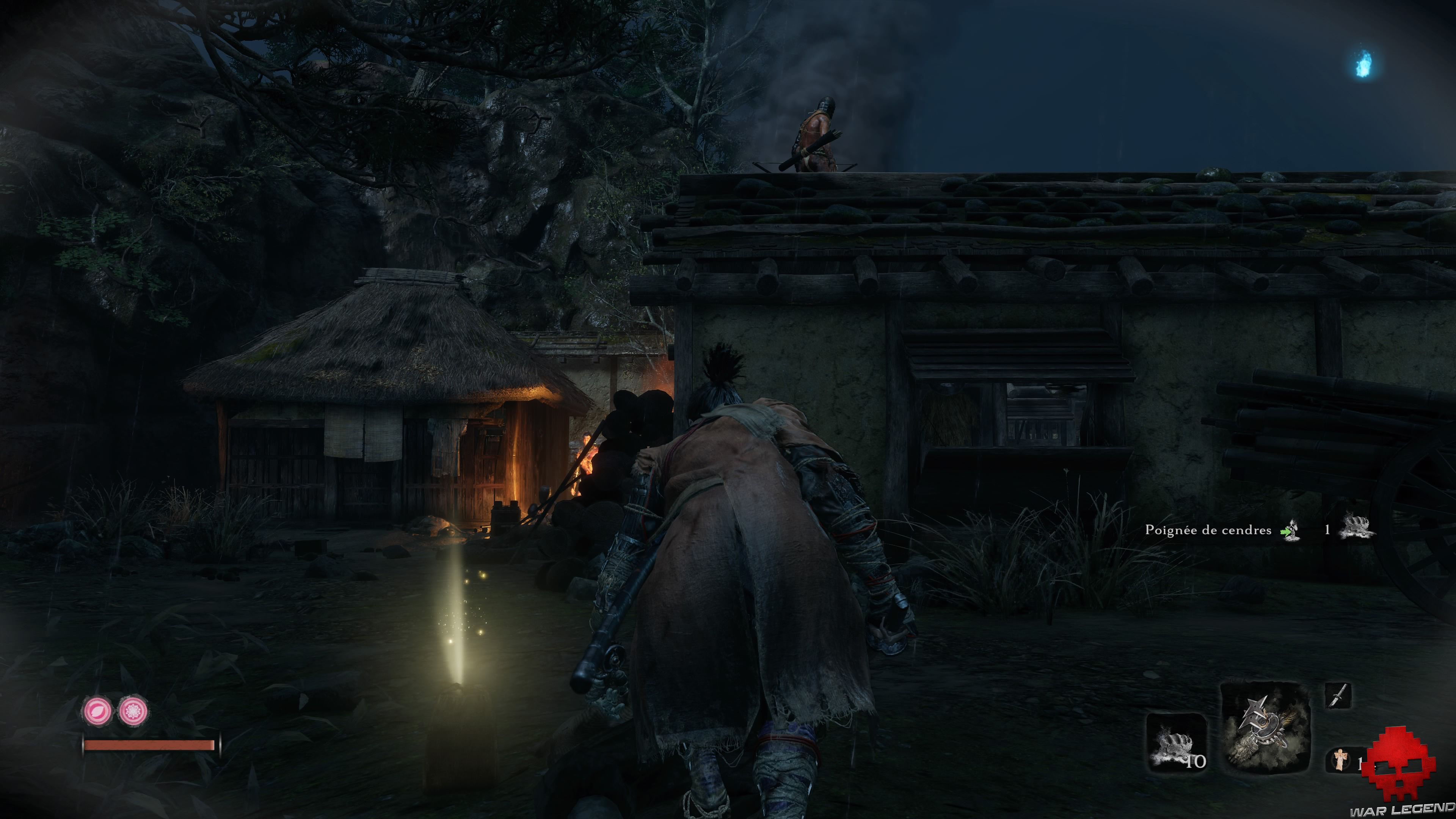 Soluce Sekiro: Shadows Die Twice Manoir Hirata archer sur un toit
