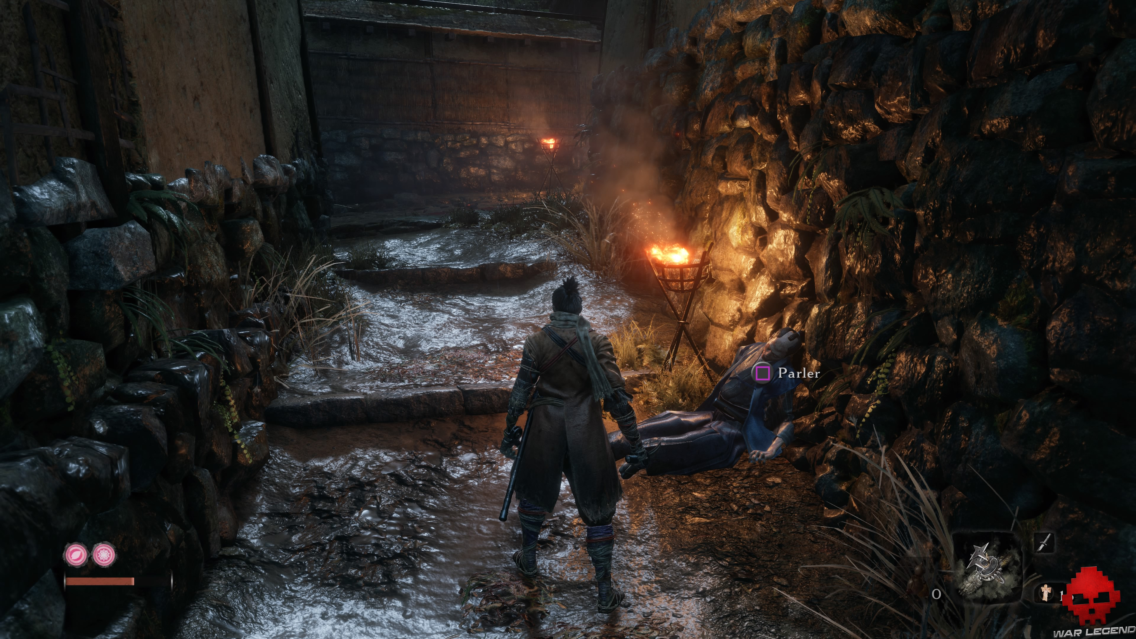 Soluce Sekiro: Shadows Die Twice Manoir Hirata homme mourant