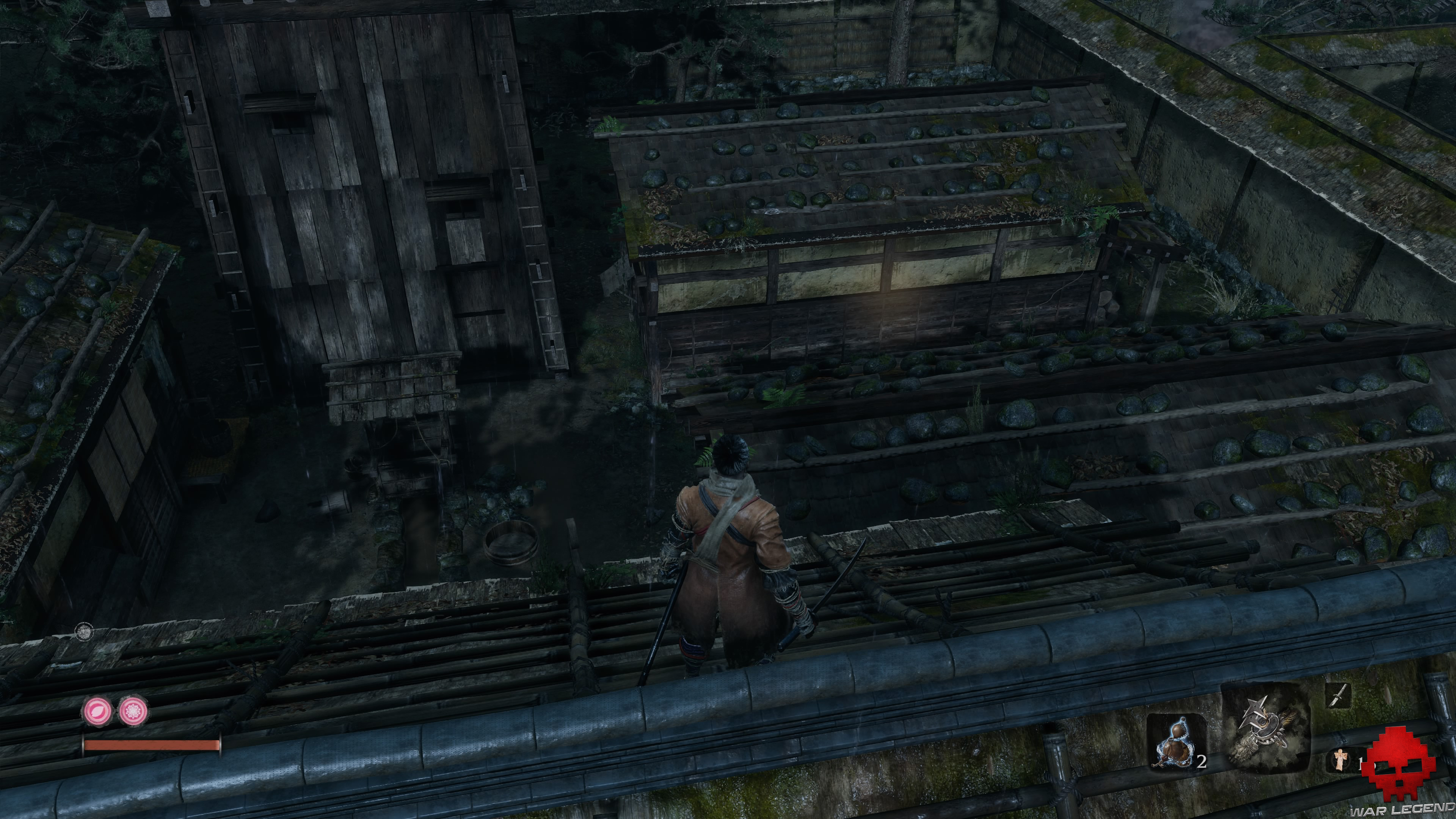 Soluce Sekiro: Shadows Die Twice Manoir Hirata toits