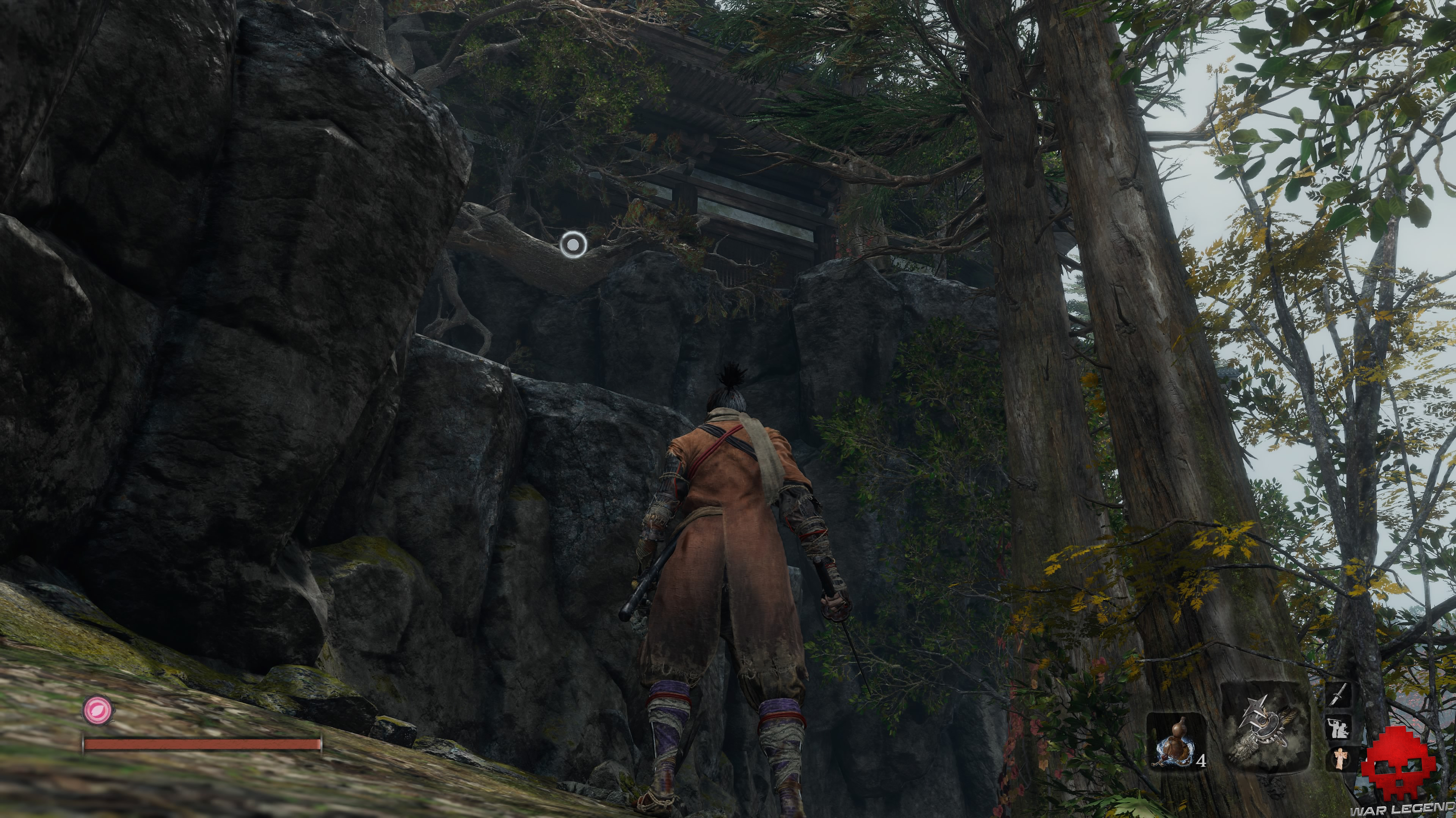 Soluce Sekiro temple senpo mont kongo falaise