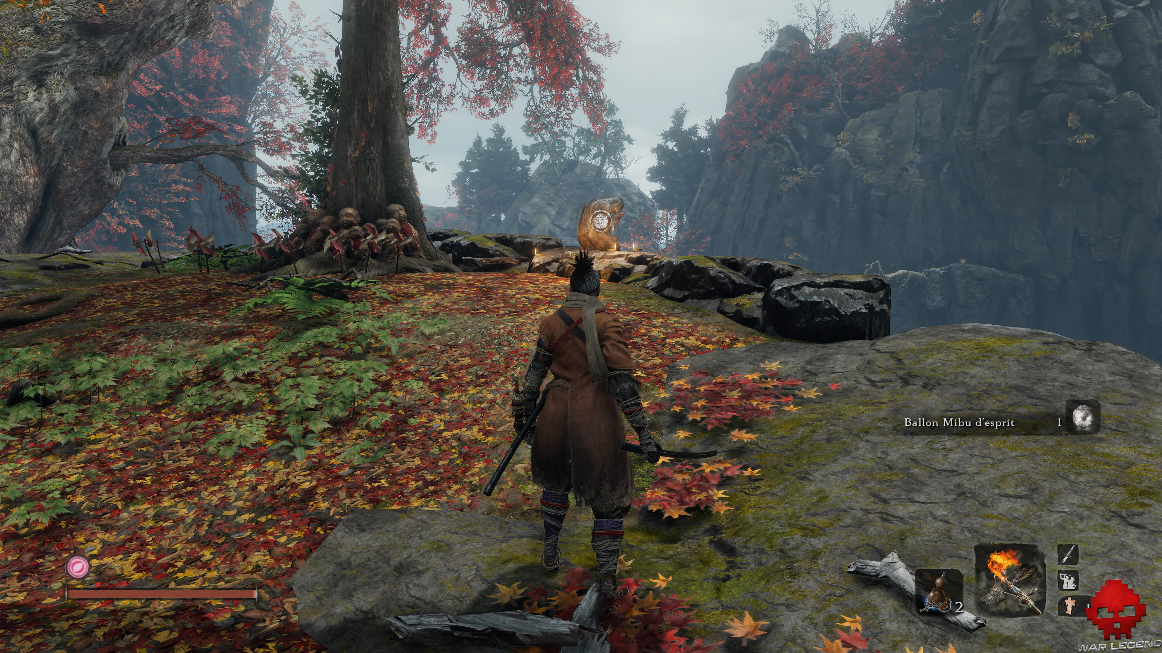 Soluce Sekiro temple senpo mont kongo femme agenouillée