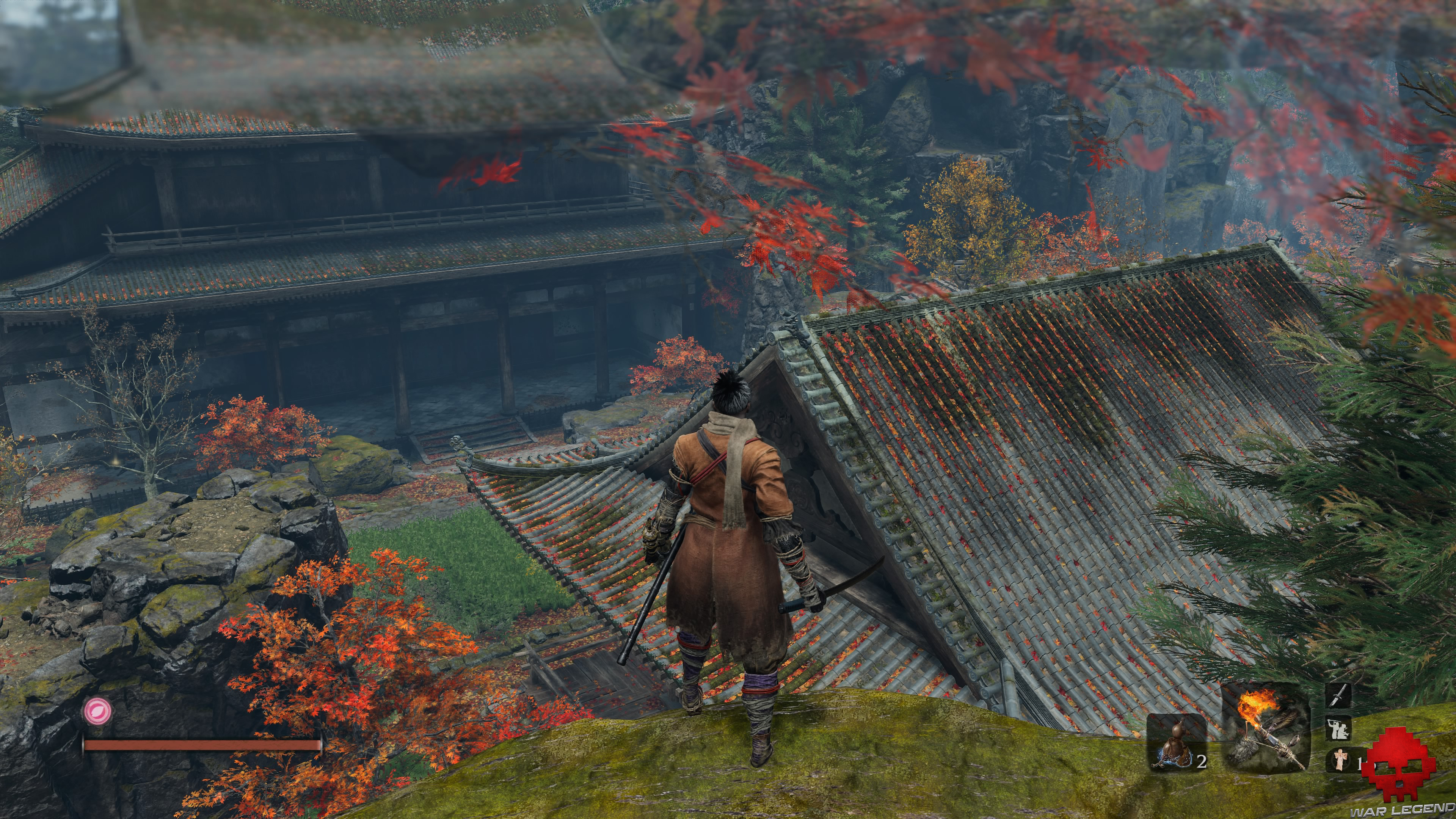 Soluce Sekiro temple senpo mont kongo toiture