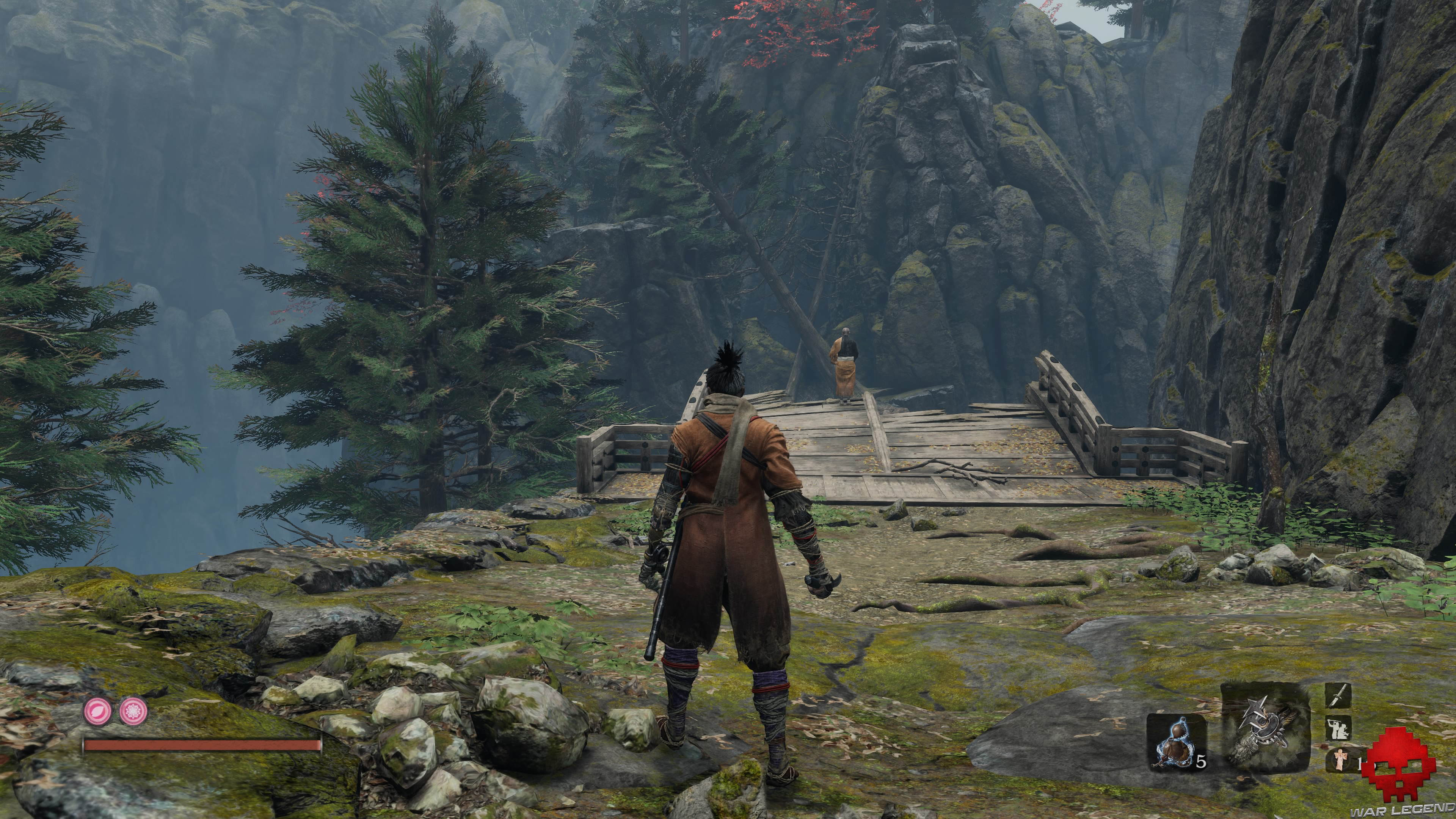 Soluce Sekiro temple senpo mont kongo moine sur pont brisé