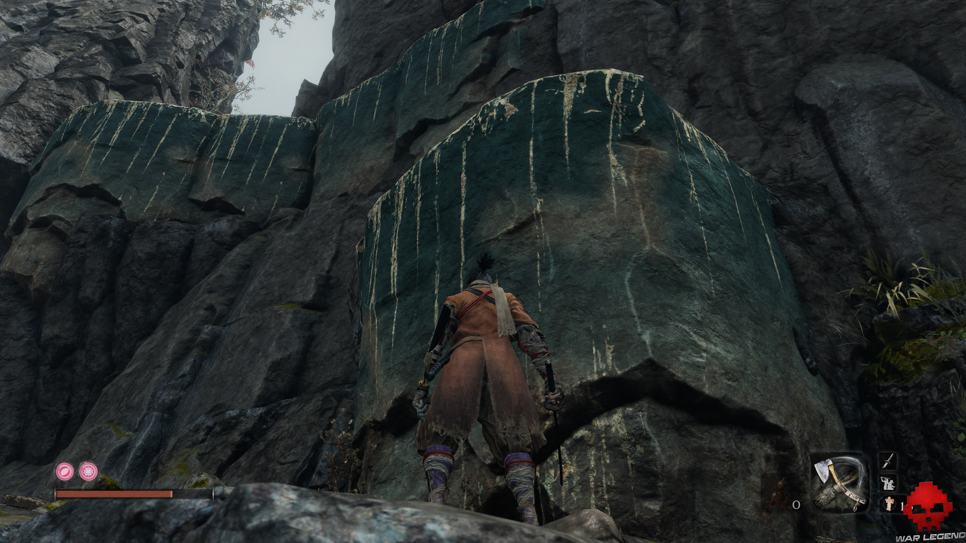 Soluce Sekiro temple senpo mont kongo paroi