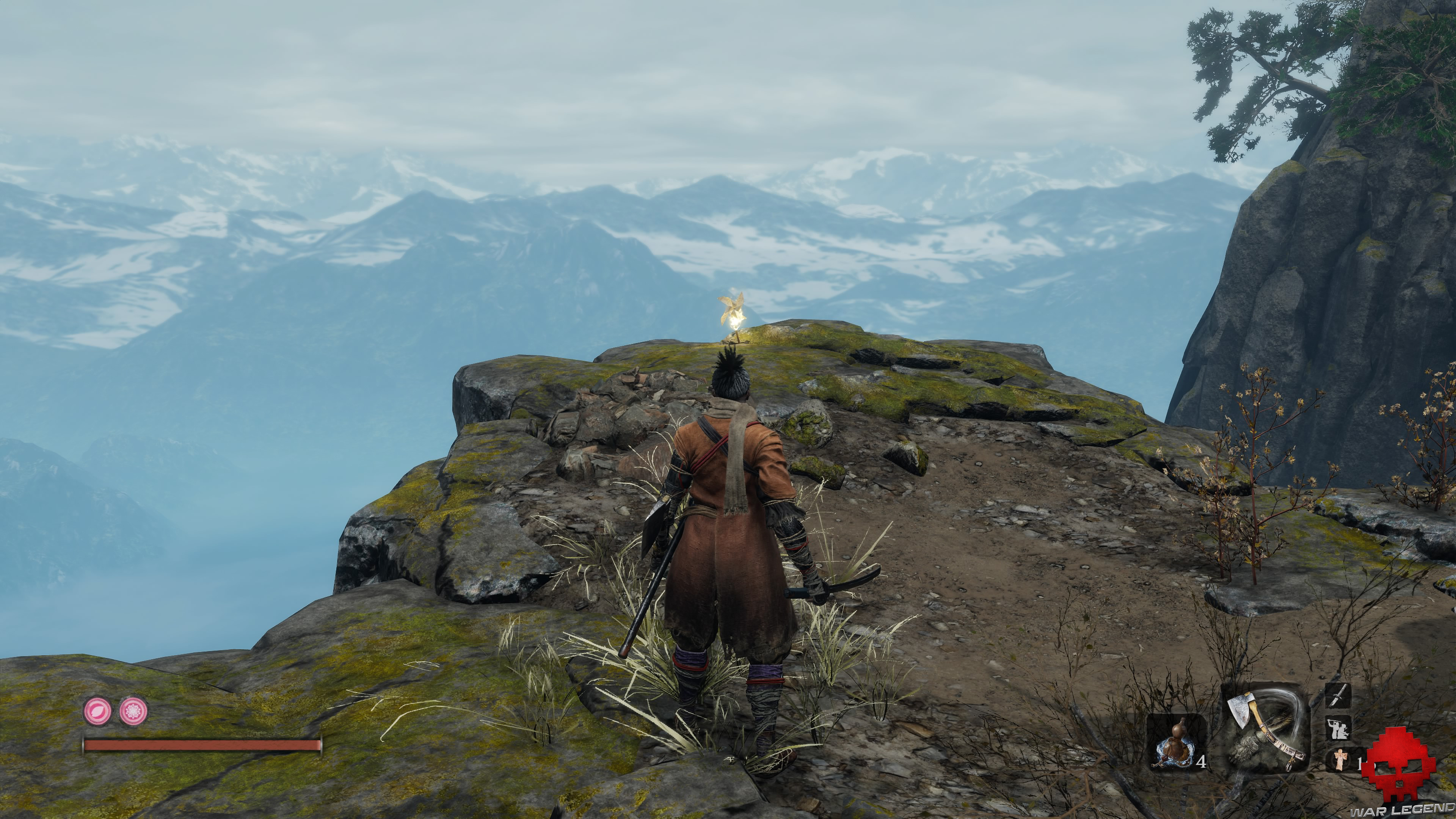 Soluce Sekiro temple senpo mont kongo moulin à vent blanc