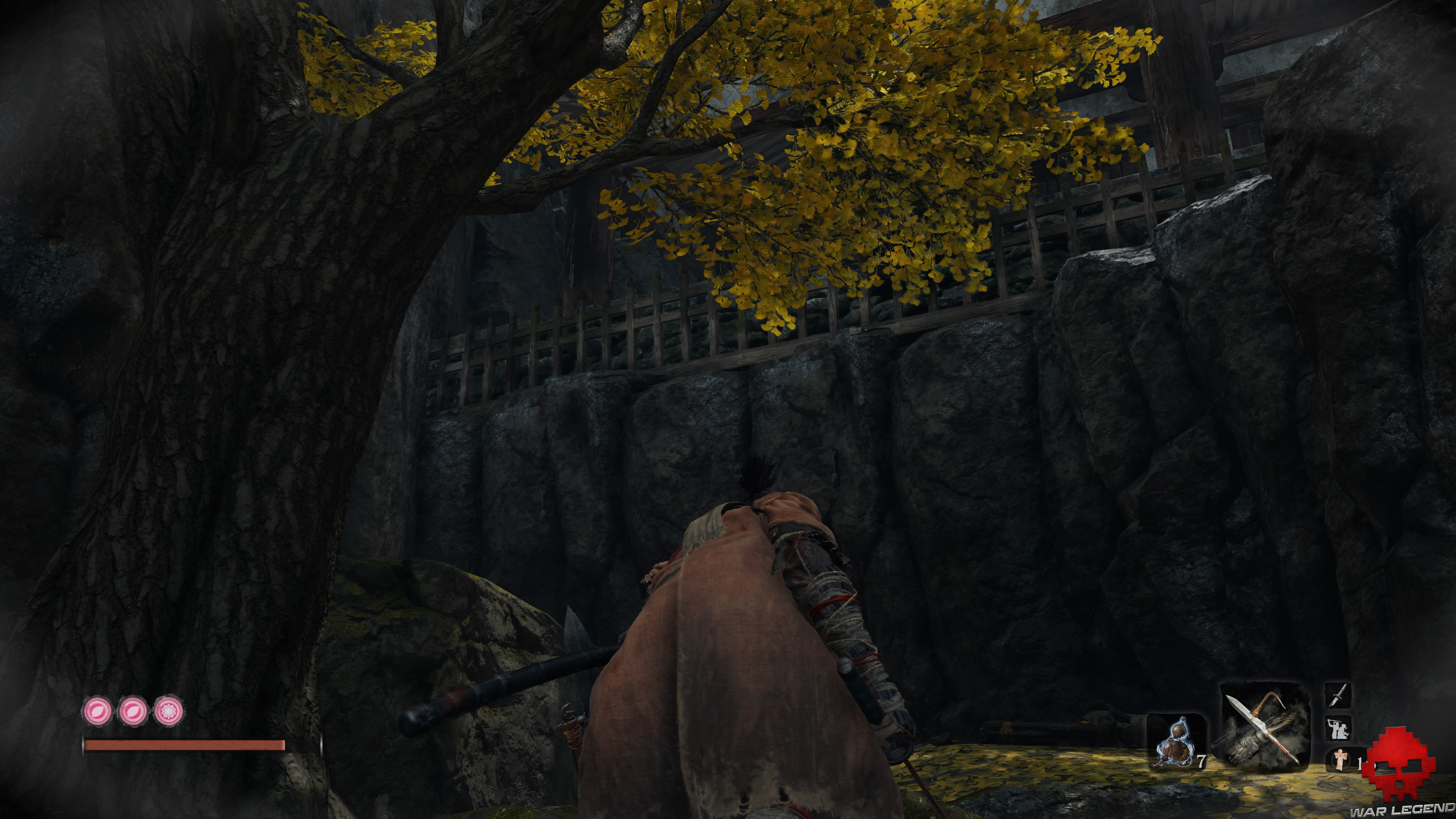 Soluce Sekiro temple senpo mont kongo sekiro sous un arbre