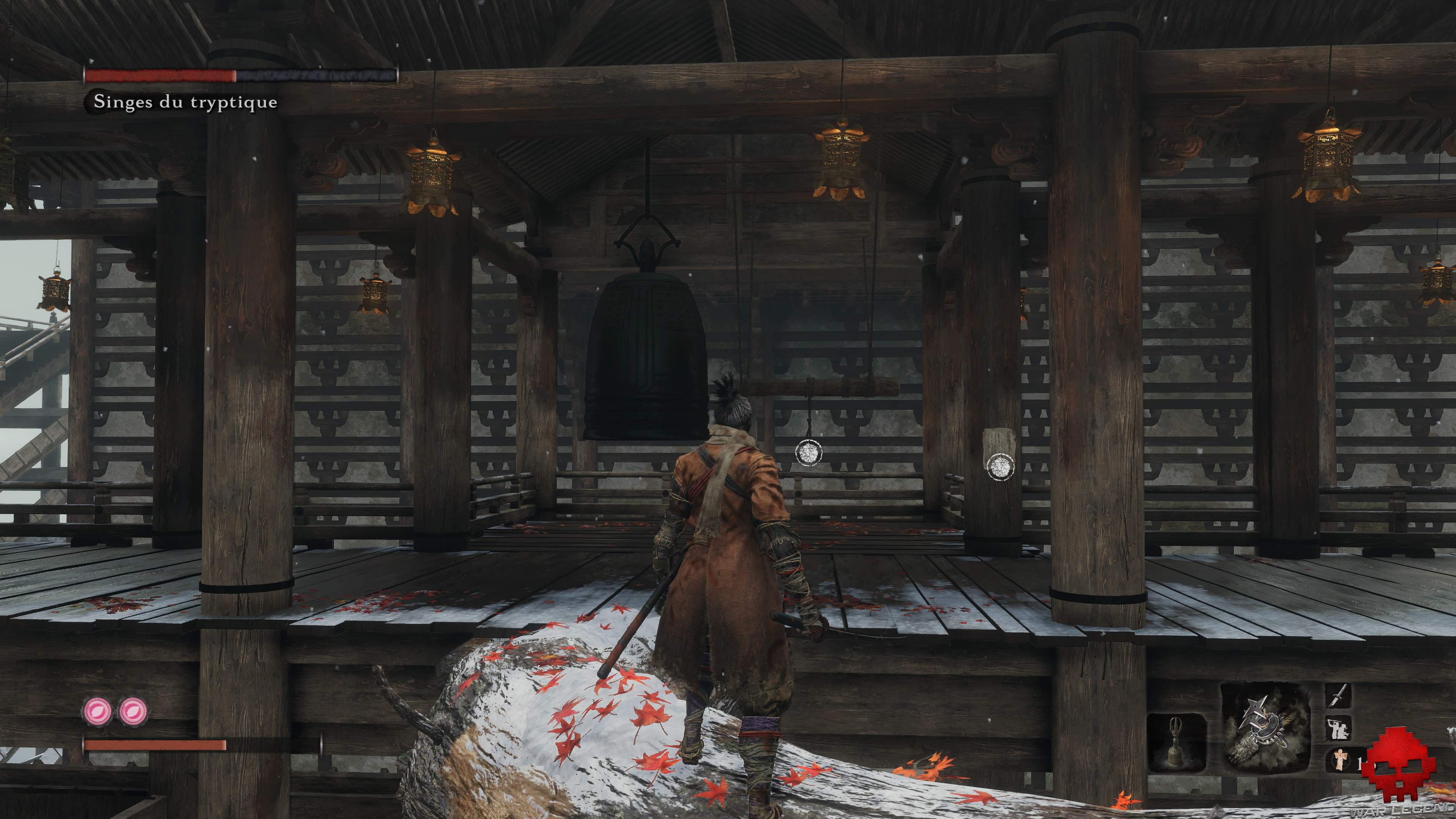 Soluce Sekiro temple senpo mont kongo cloche