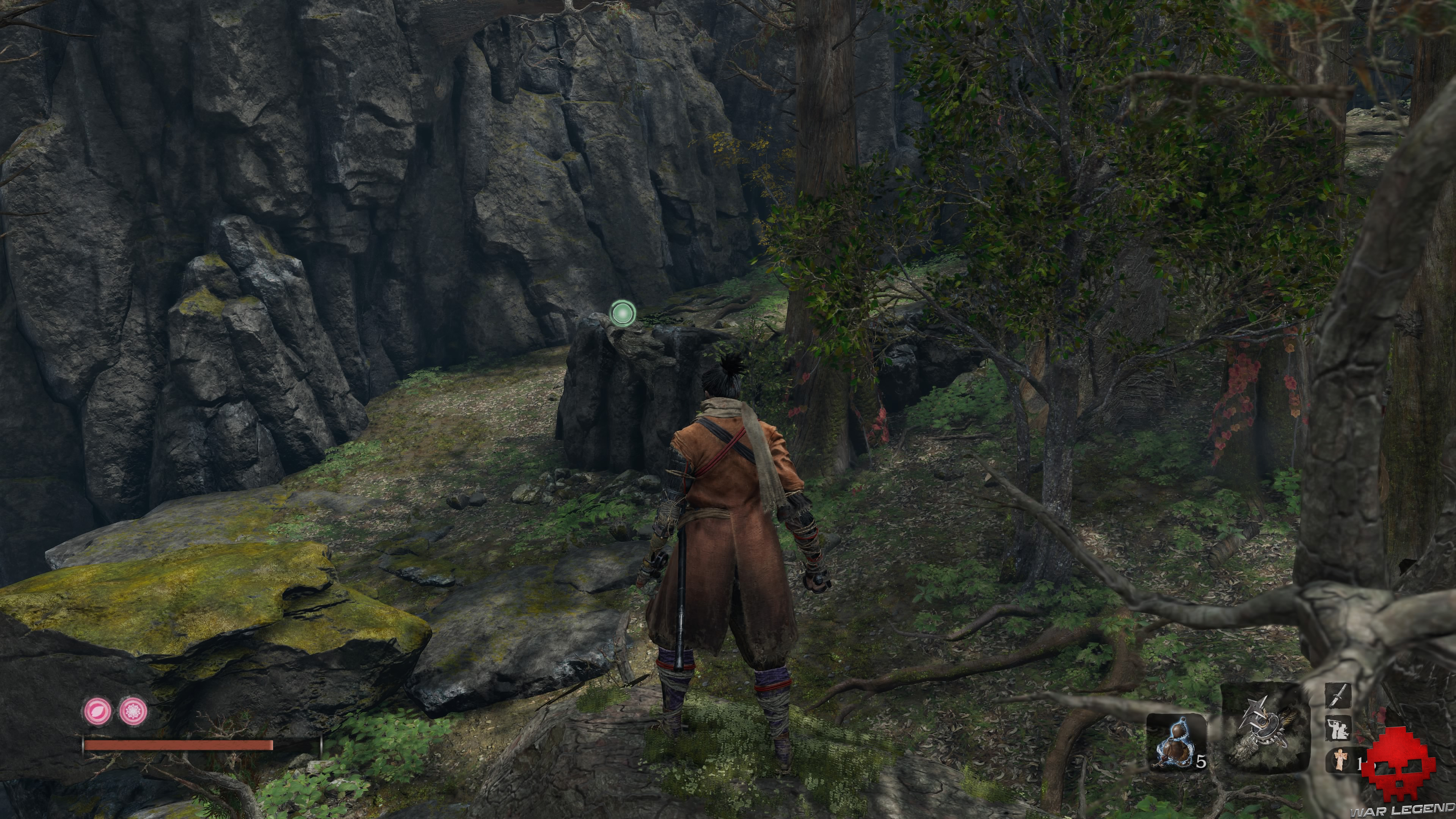 Soluce Sekiro temple senpo mont kongo point accroche