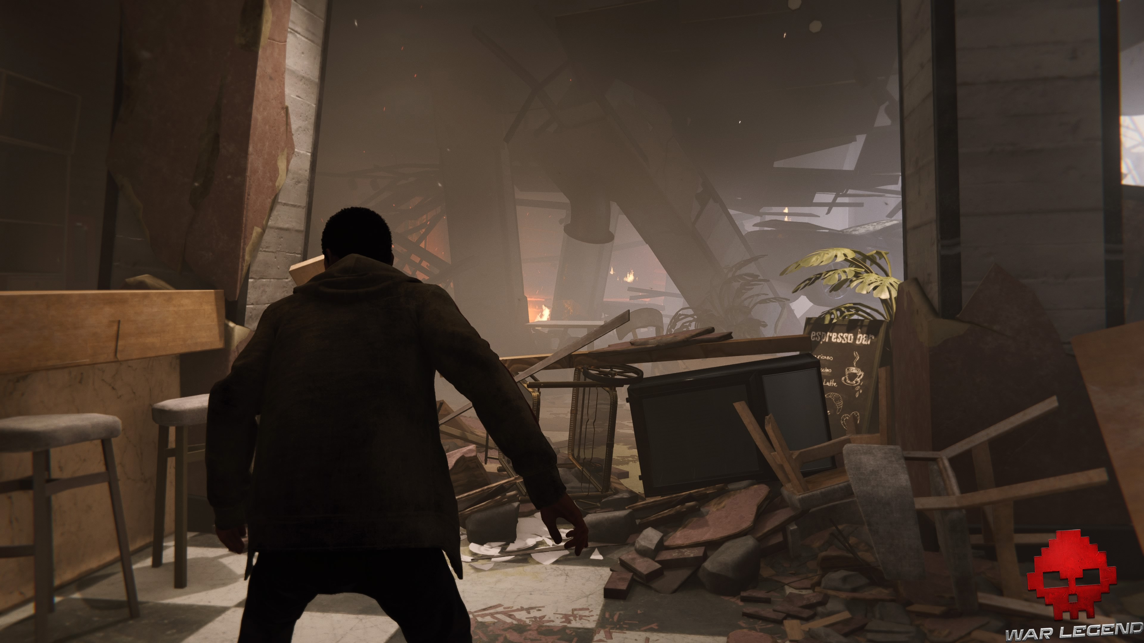 Soluce Spider-Man et ce prix revient à Miles avançant dans des décombres