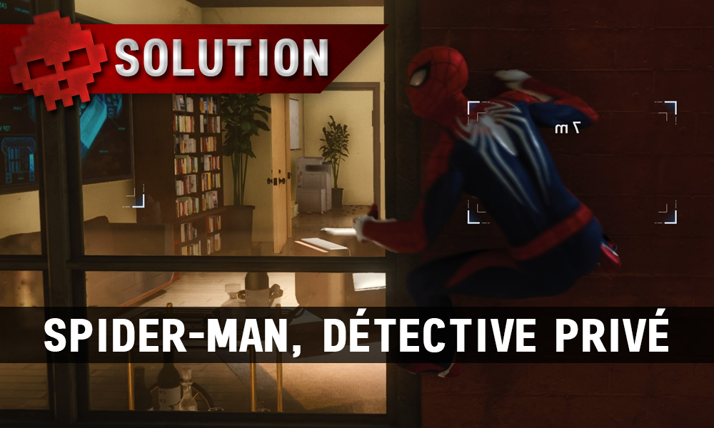 Vignette solution Spider-Man détective privé, spider-man sur un mur