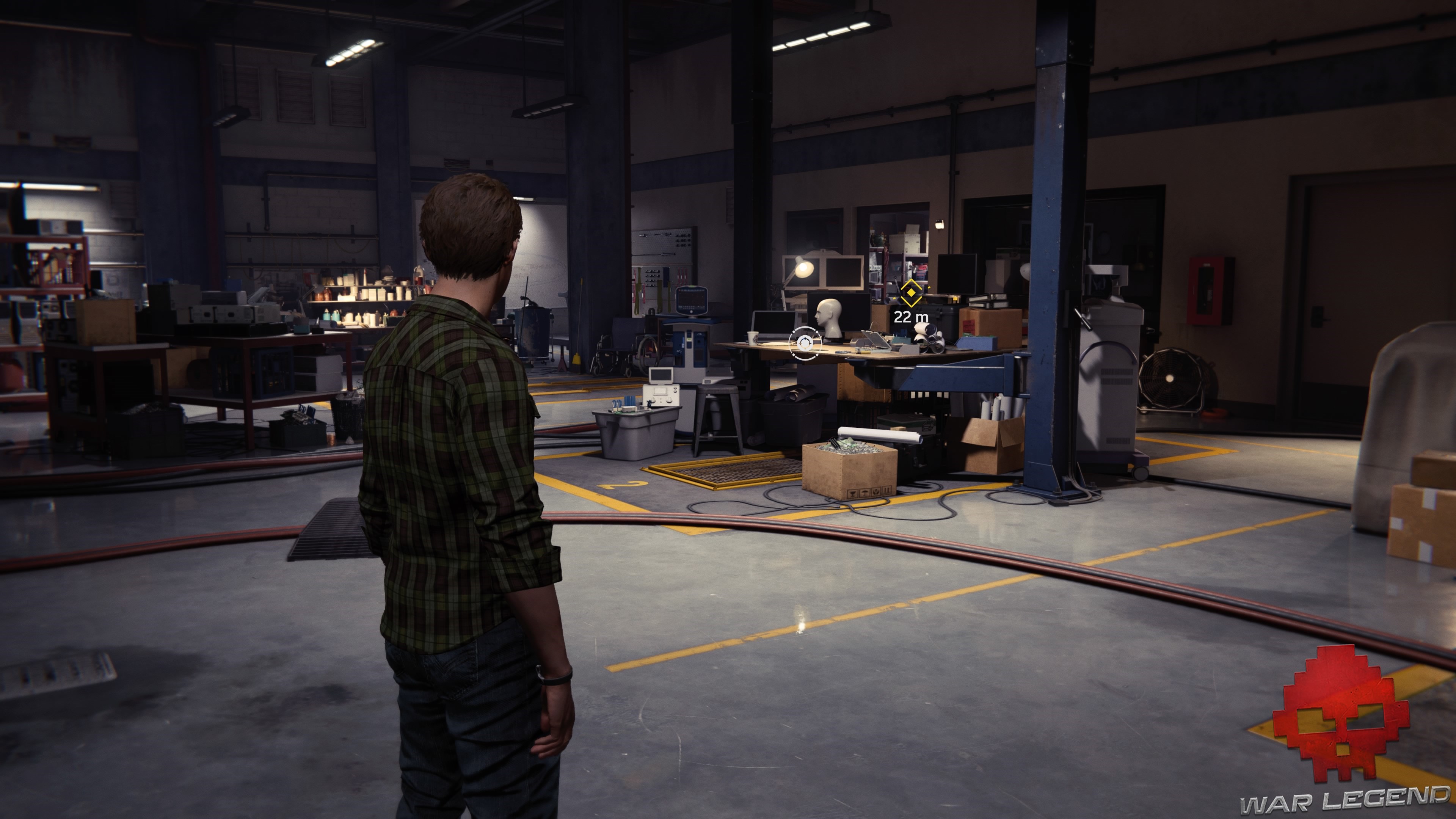 Peter fait face à un établi