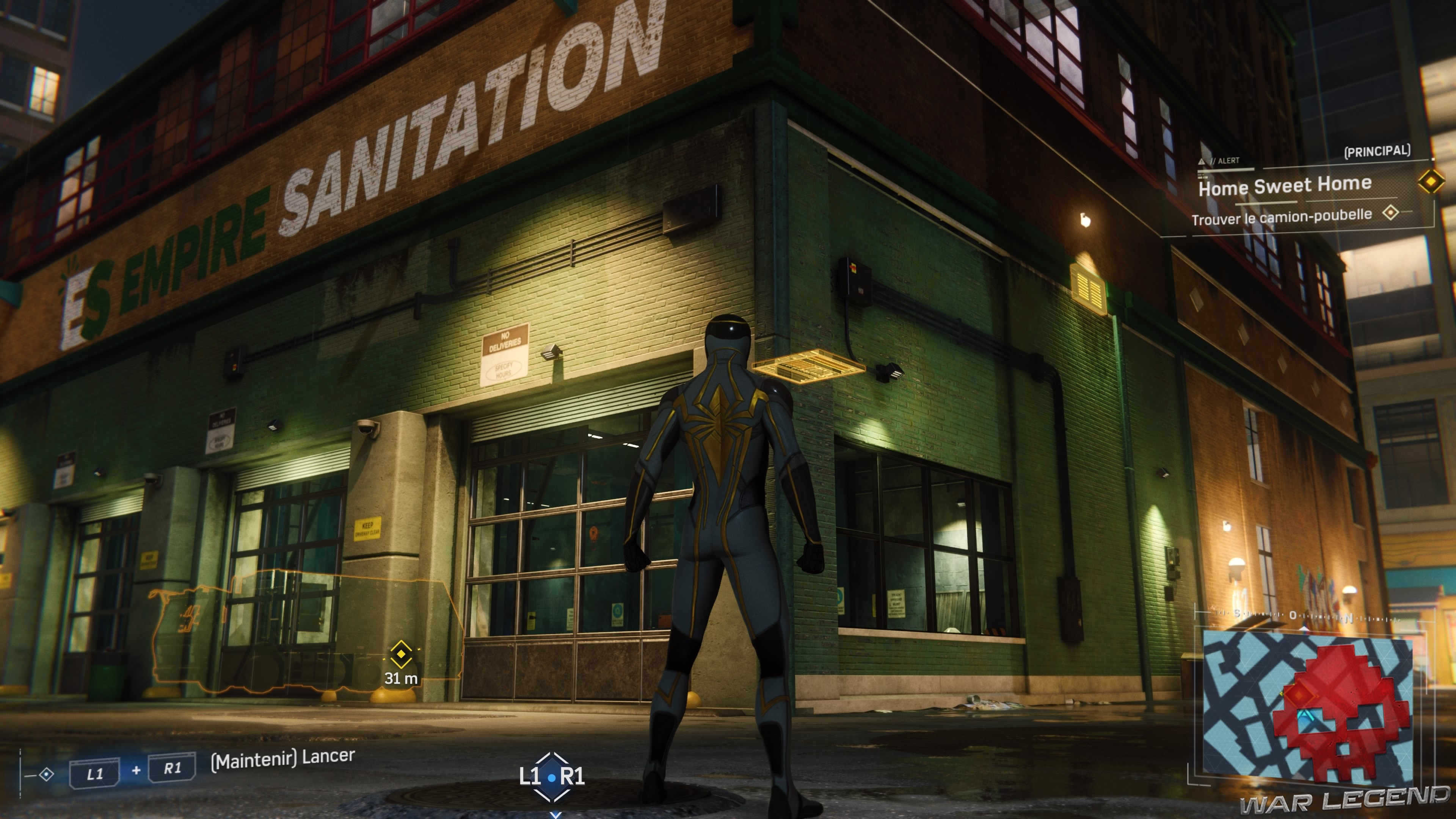 solution spider-man home sweet home la grille d'aération est en hauteur à droite