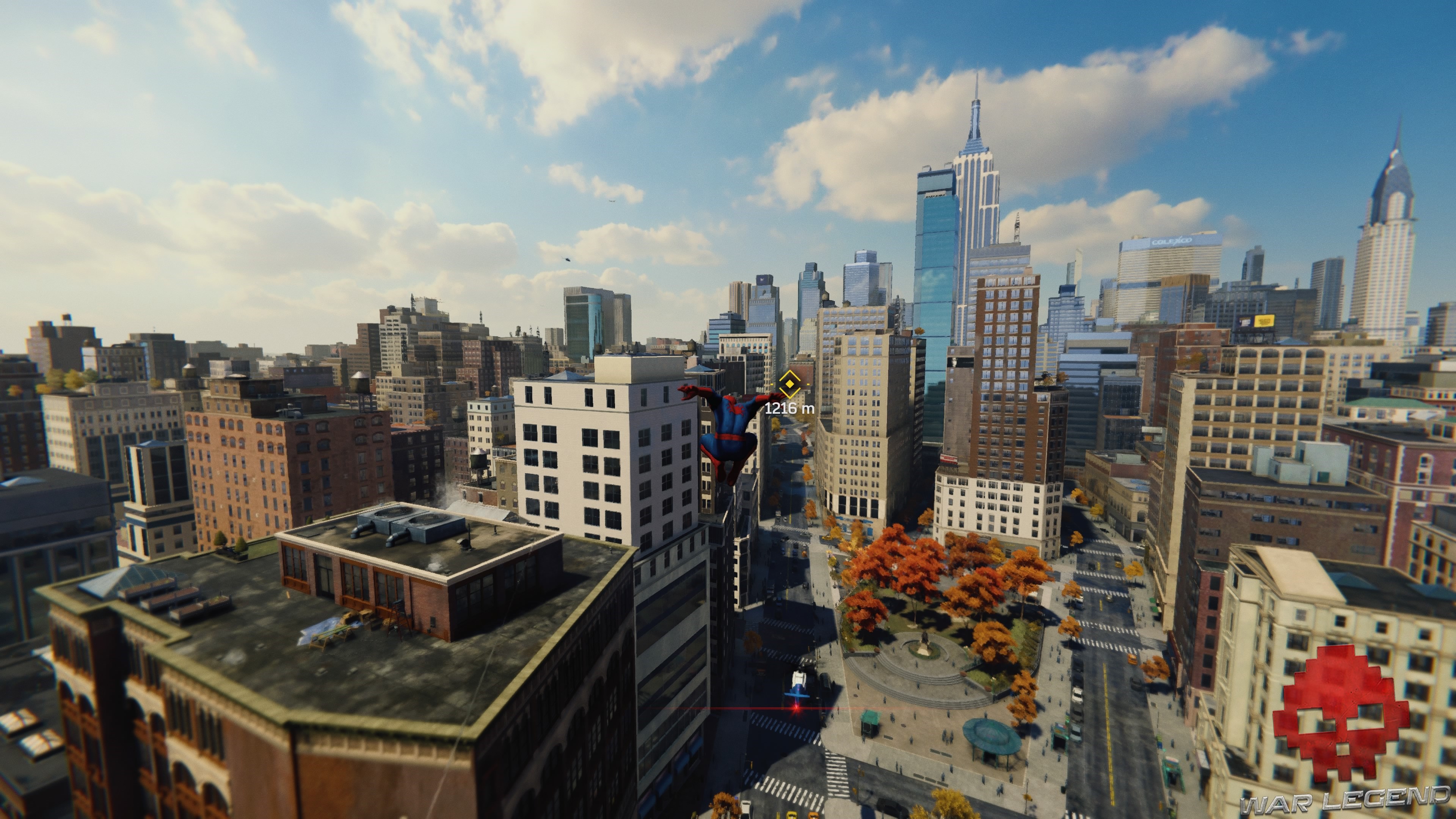 Spider-Man au dessus de Time Square