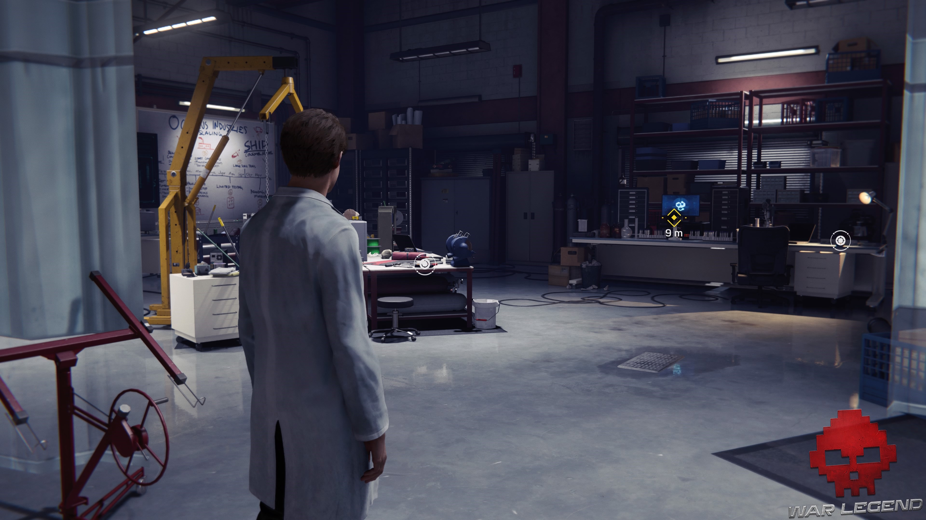 Peter est face au spectrographe