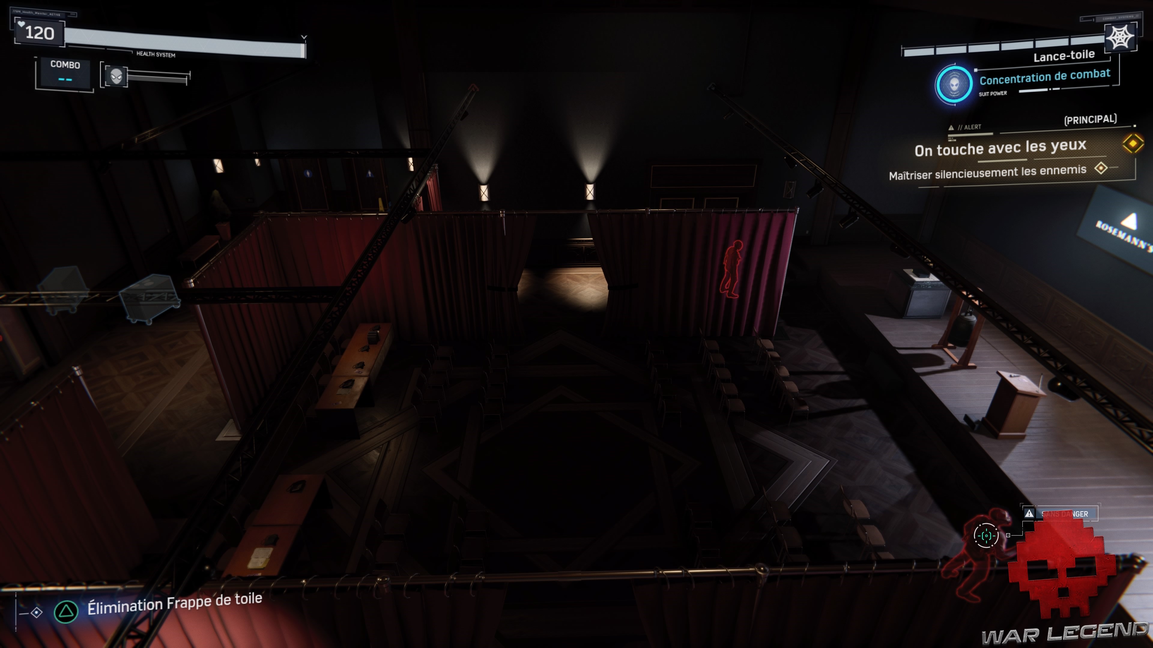 Une vue d'ensemble de la pièce