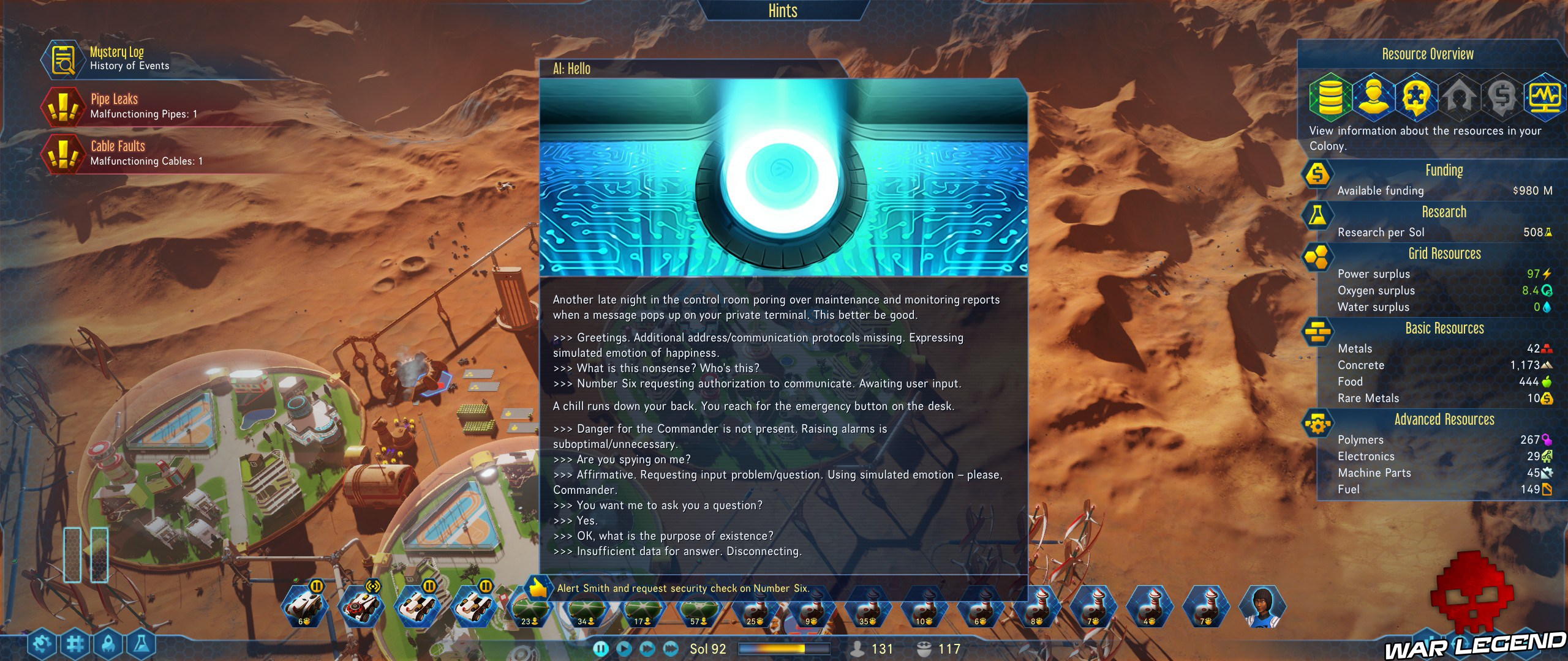 Surviving Mars scénario mystère