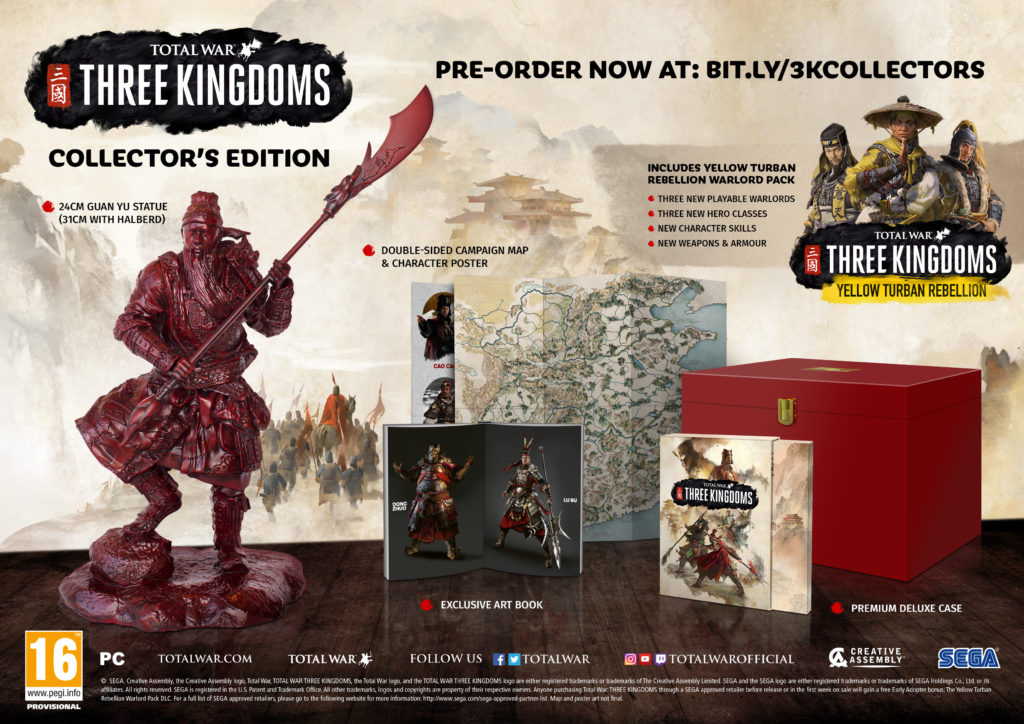 contenu édition collector Total War Three Kingdoms