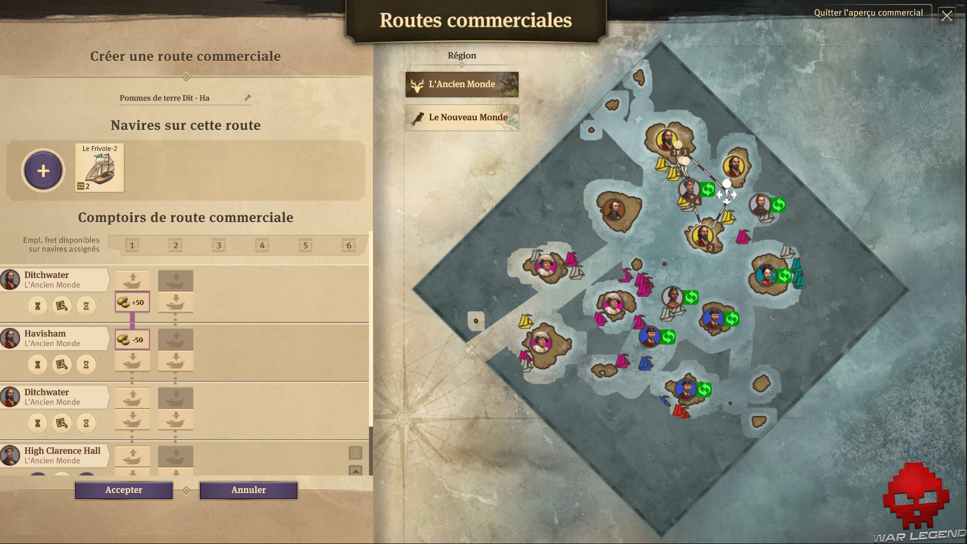 Test Anno 1800 routes commerciales