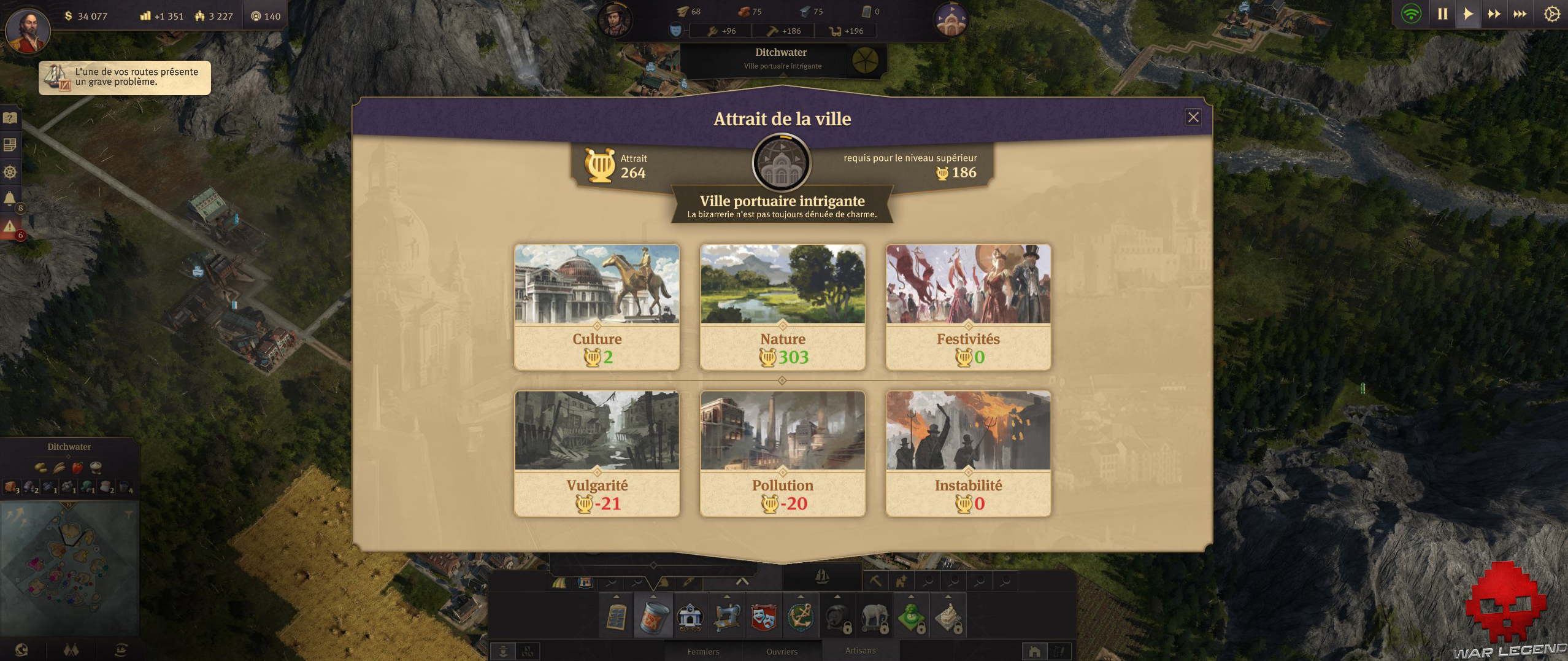 Test Anno 1800 facteurs de bonheur