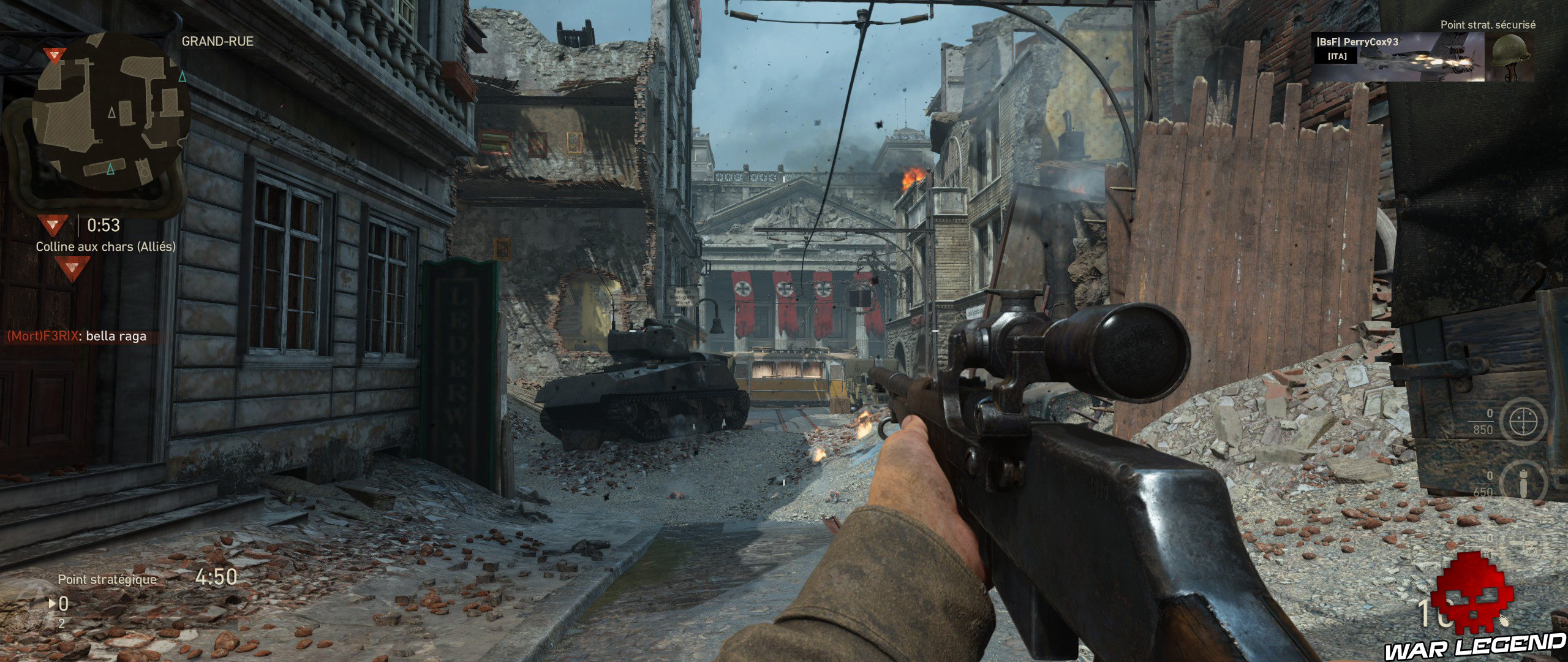 Sniper devant gravats Call of Duty 
