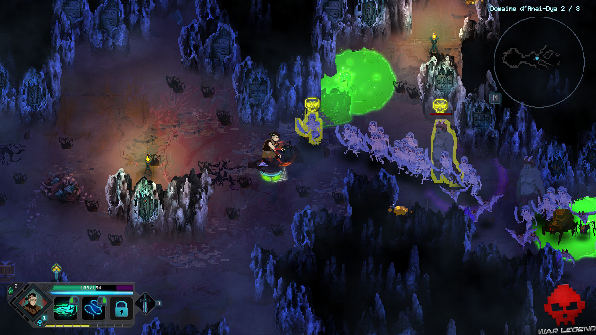 Test Children of Morta - Mark face à une horde squelette