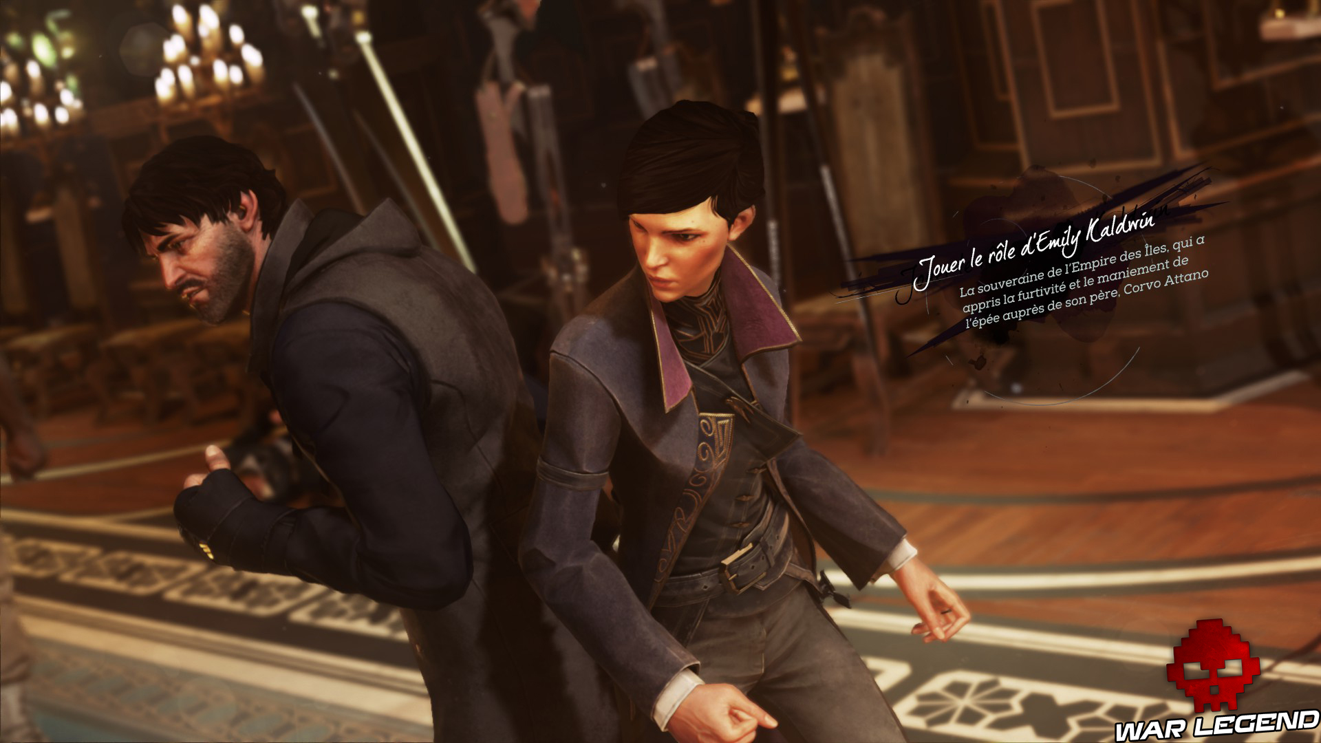 Test Dishonored 2 emily et corvo dos à dos