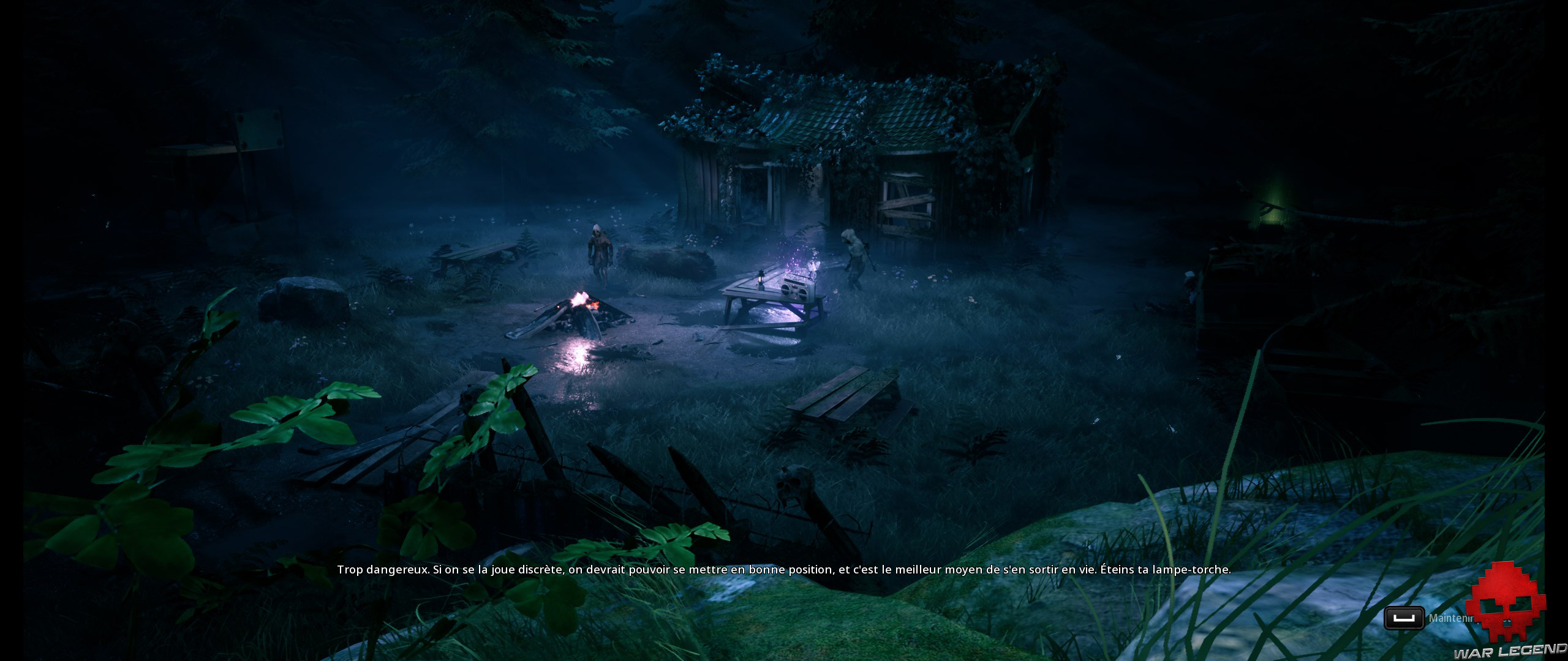 Test Mutant Year Zero Road to Eden - ennemis devant cabane