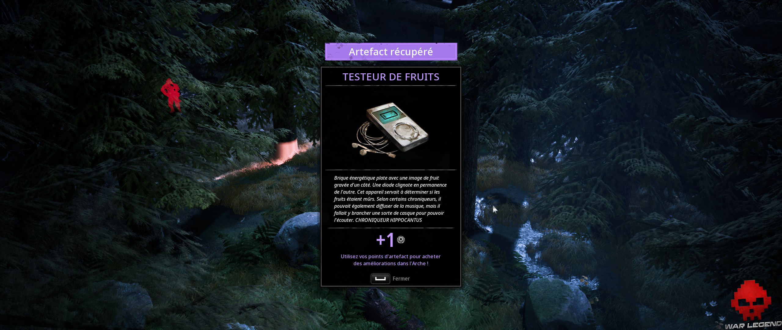 Test Mutant Year Zero Road to Eden - artefact testeur de fruits