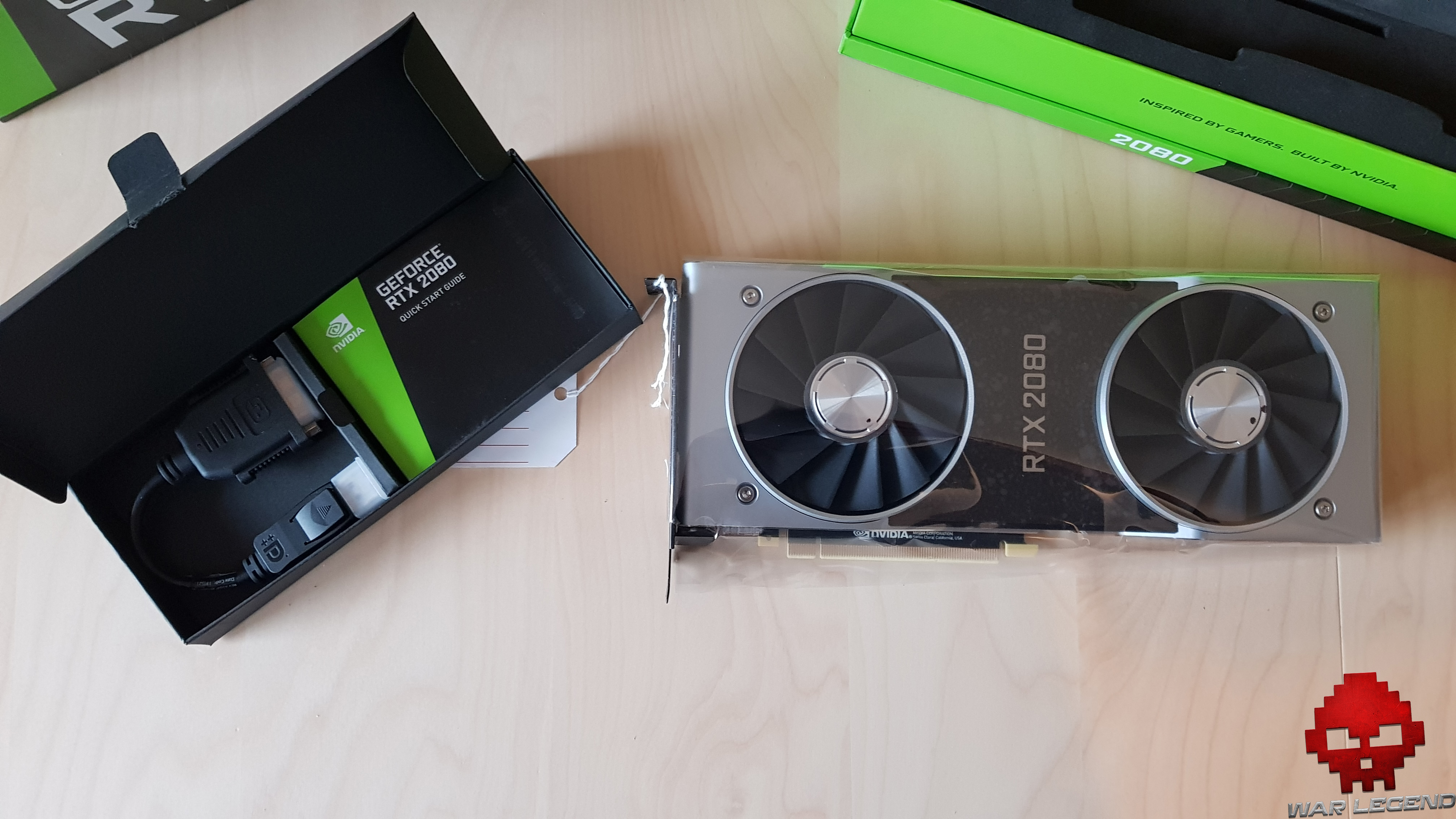 Test Nvidia GeForce RTX 2080 contenu de la boîte