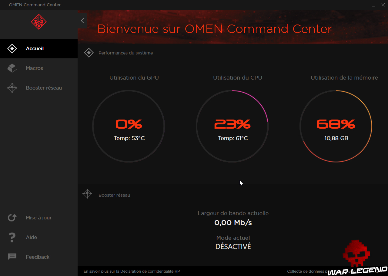 Test Omen 17 by HP Command center consos