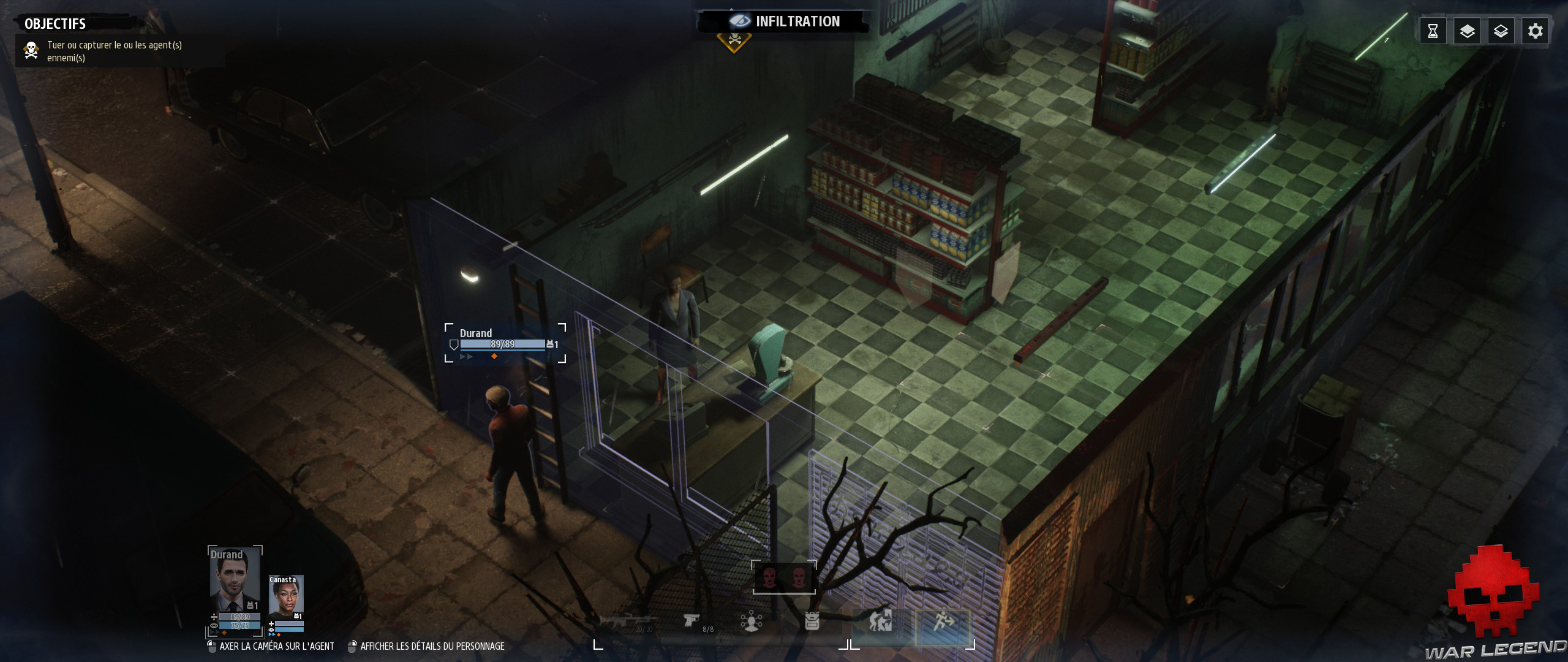 Test Phantom Doctrine agent à l'extérieur d'un bâtiment