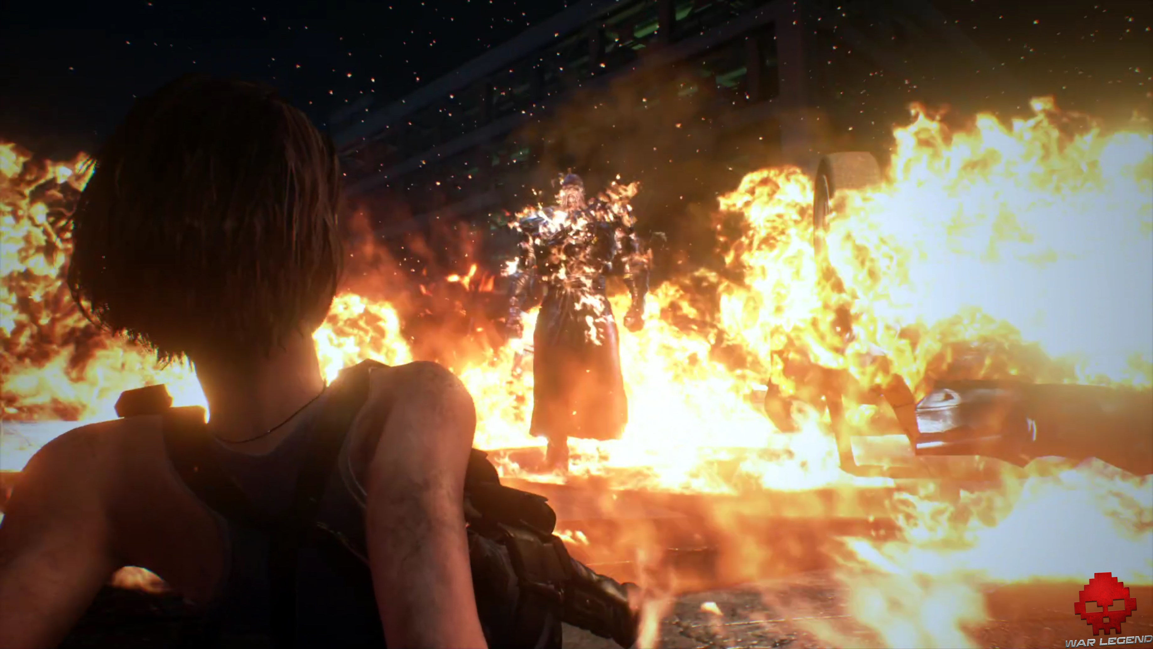 Test Resident Evil 3 - Nemesis sortant des flammes