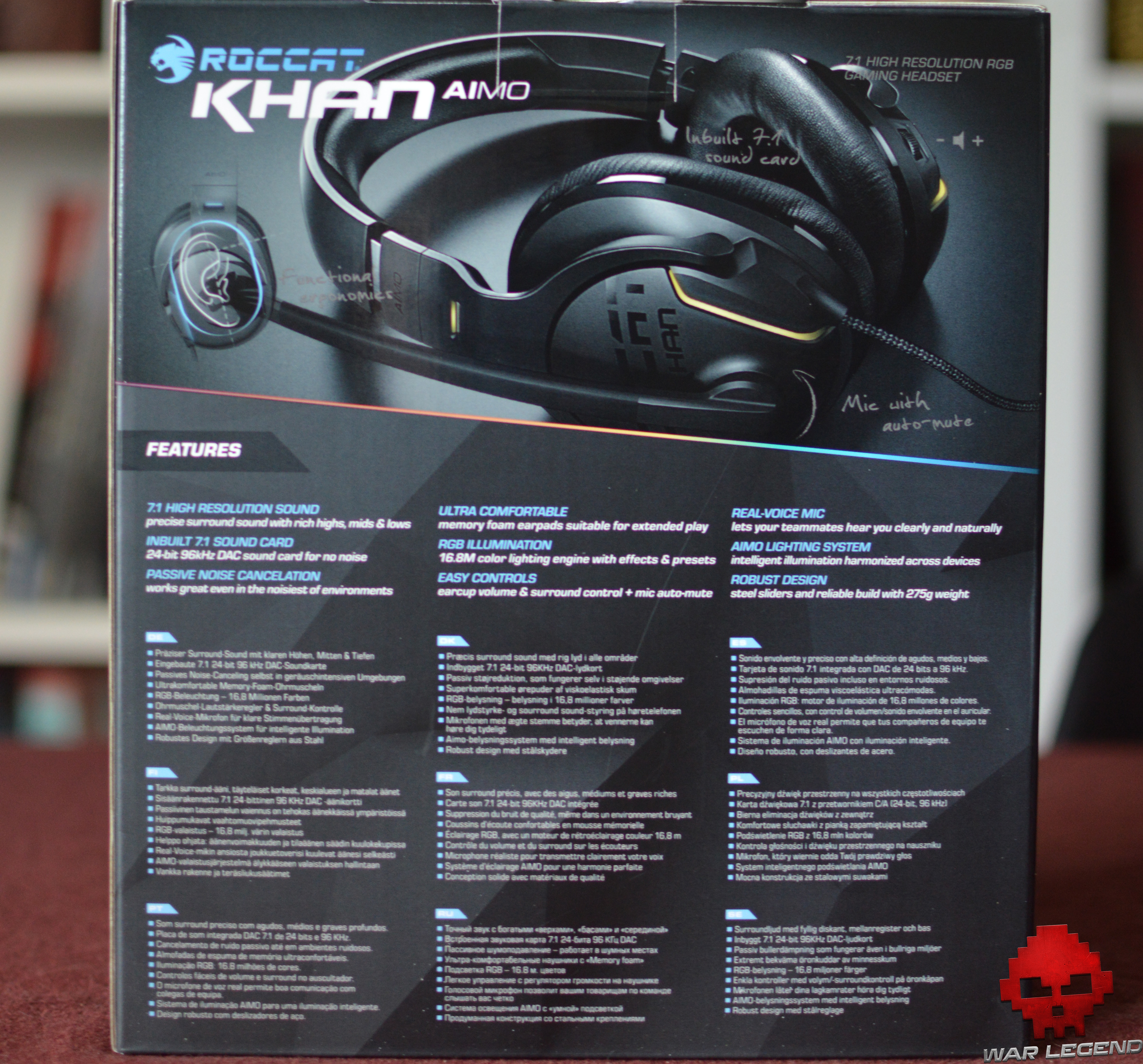 Test Roccat Khan AIMO arrière boîte