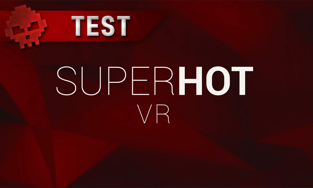 logo superhot vr sur fond rouge