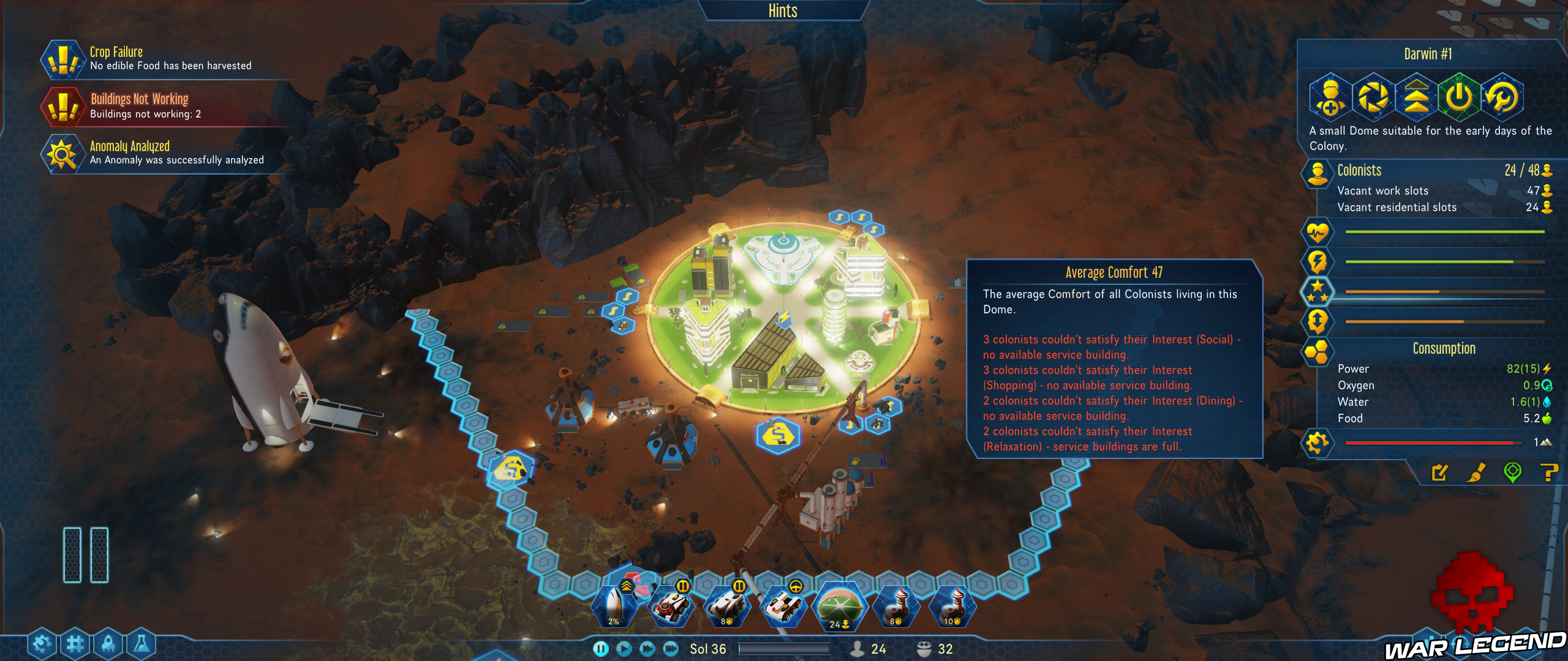 Test Surviving Mars plaintes colons