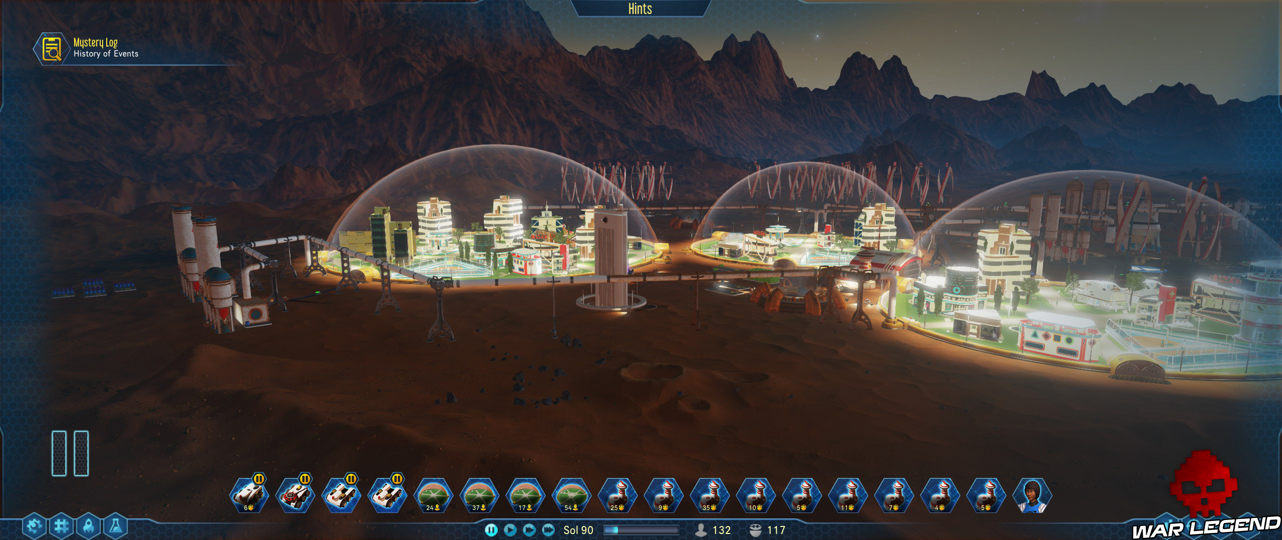 Test Surviving Mars domes