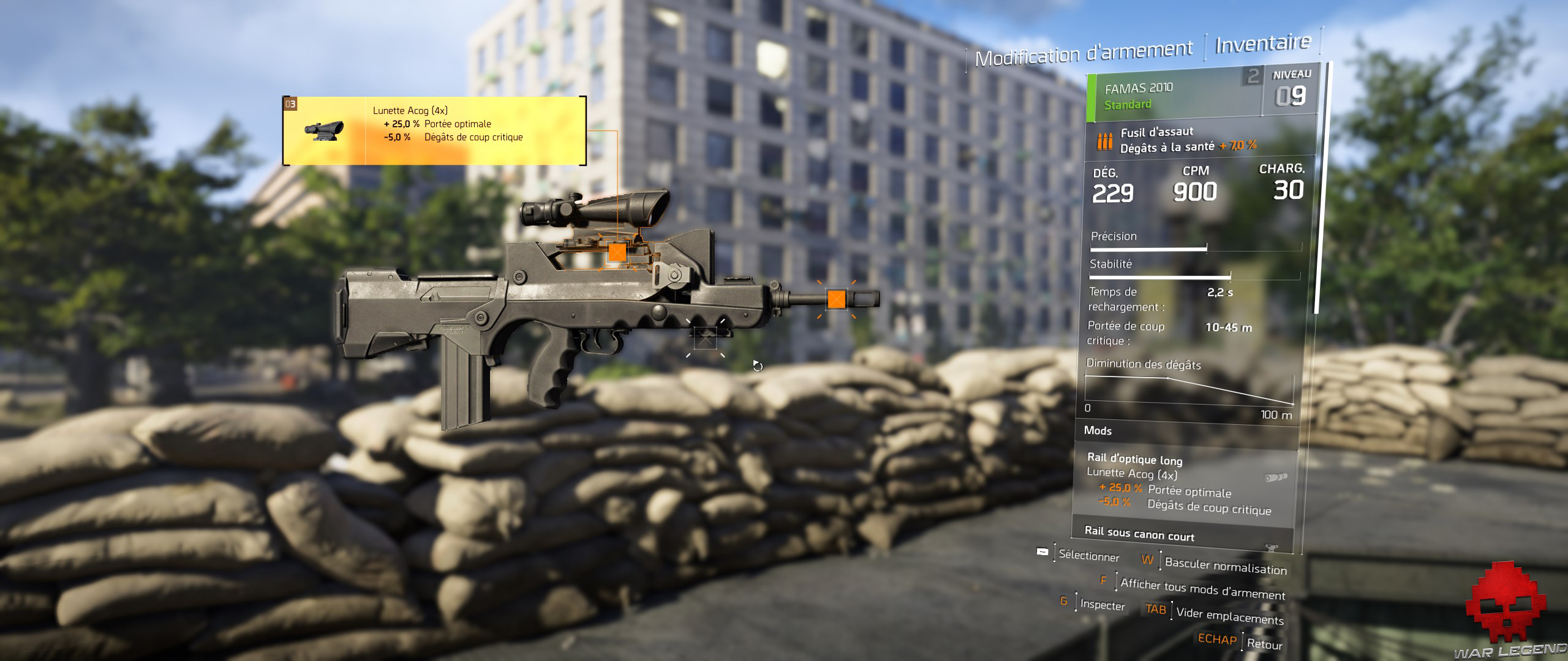 The Division 2 guide du débutant mod d'arme